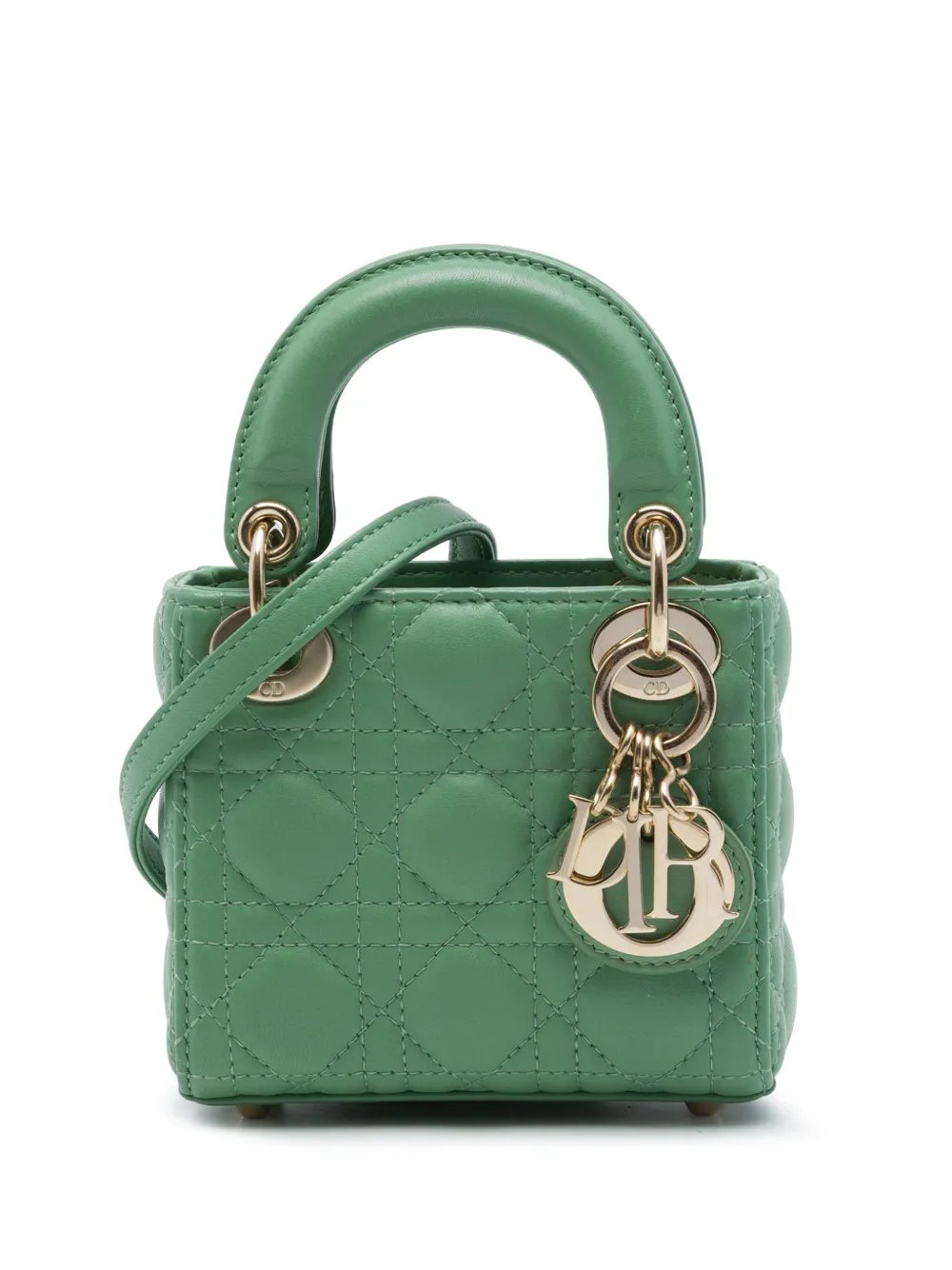 2020 Micro Lambskin Cannage Lady Dior satchel