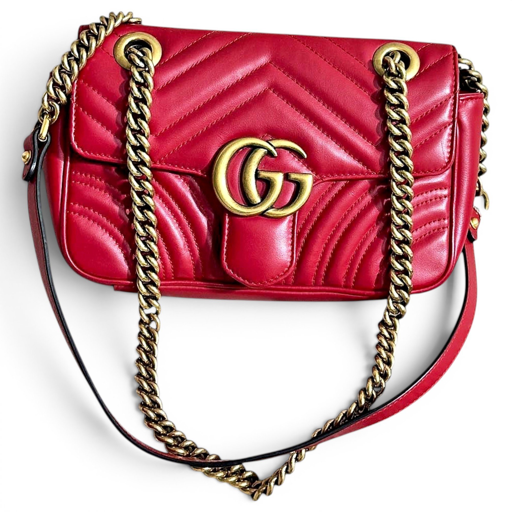 GG Marmont Flap leather crossbody bag