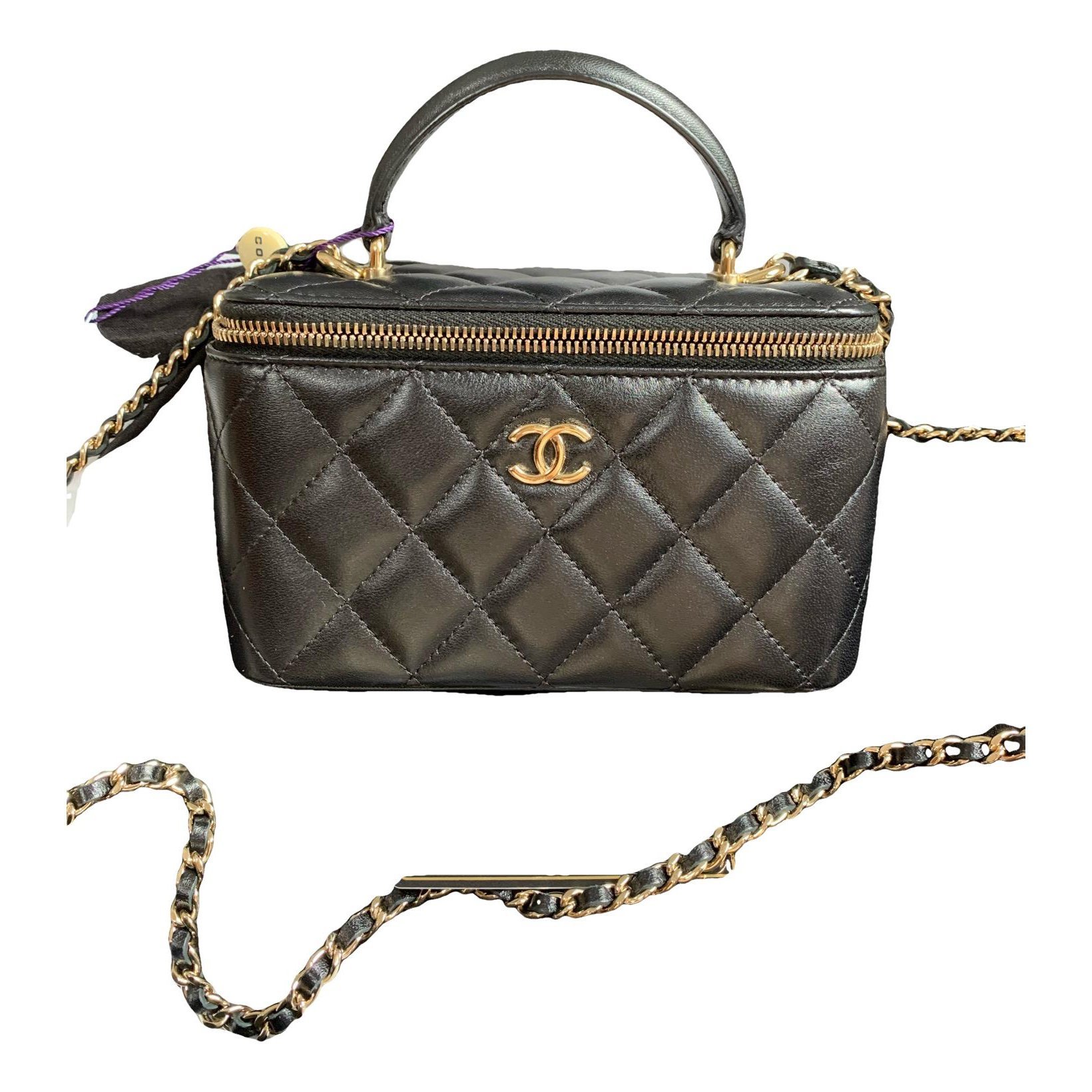 Vanity leather handbag