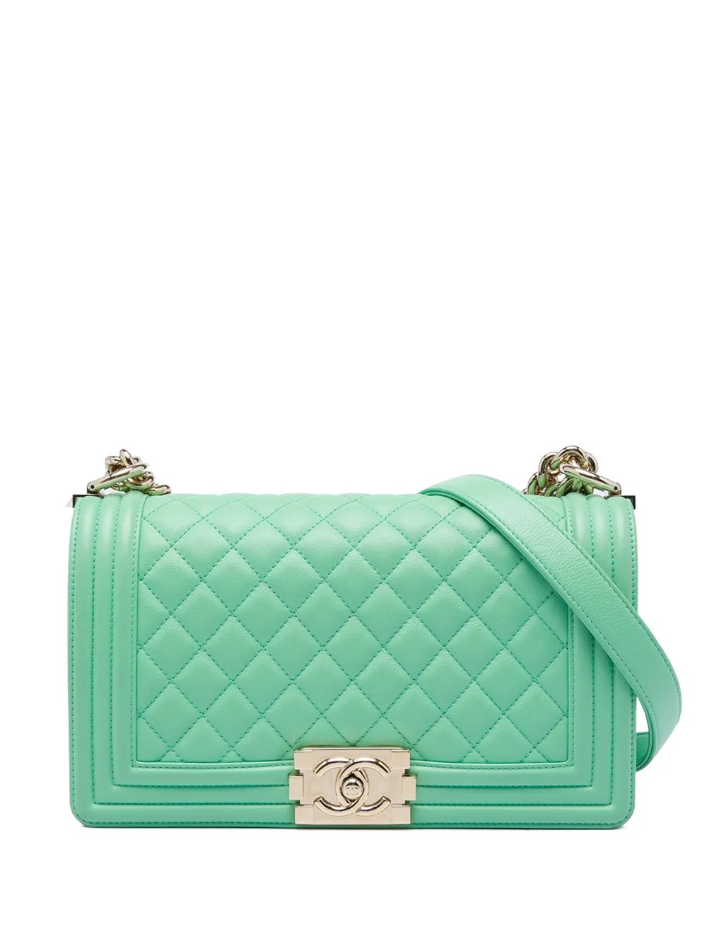 2019 Old Medium Quilted Calfskin Boy Flap crossbody bag