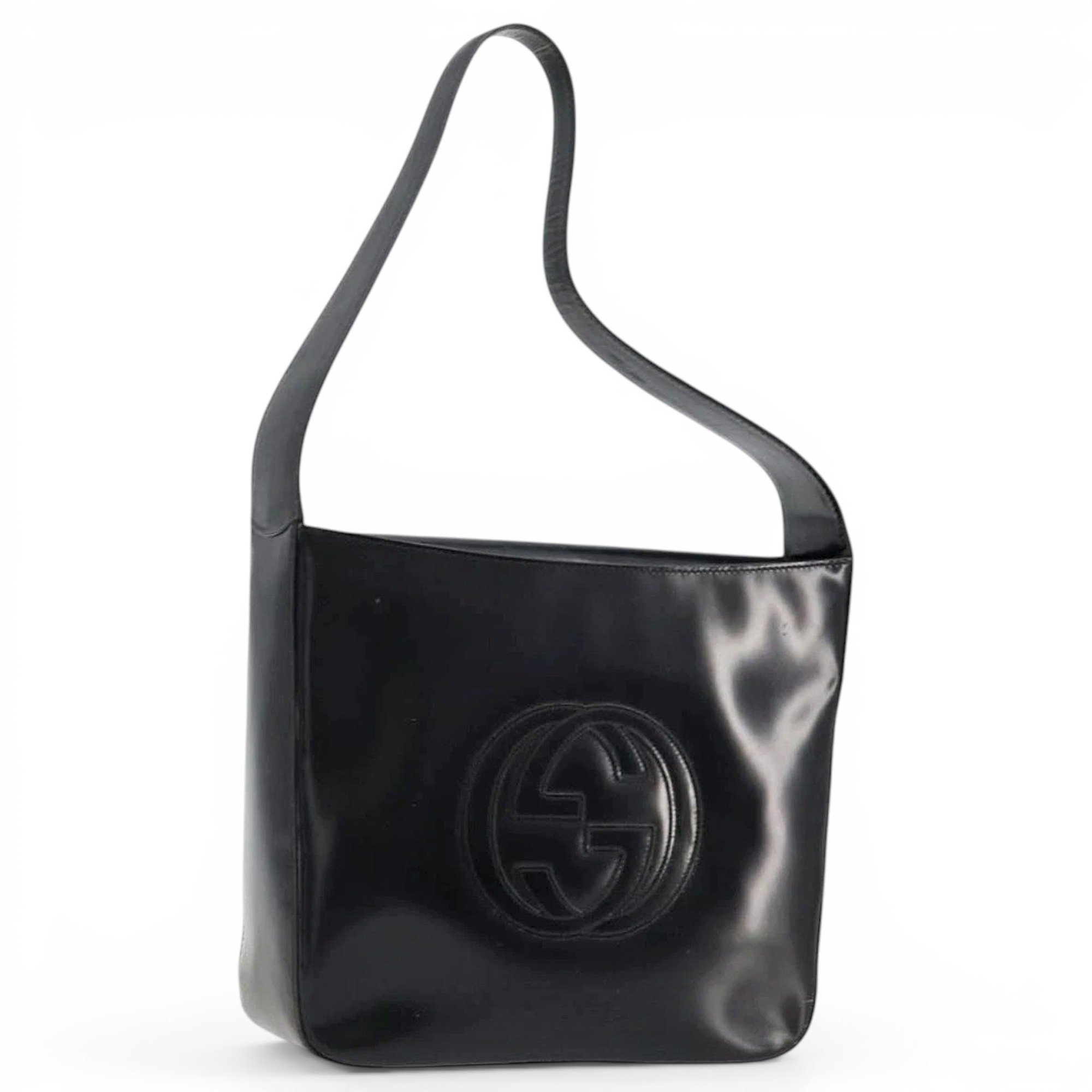 Patent leather handbag
