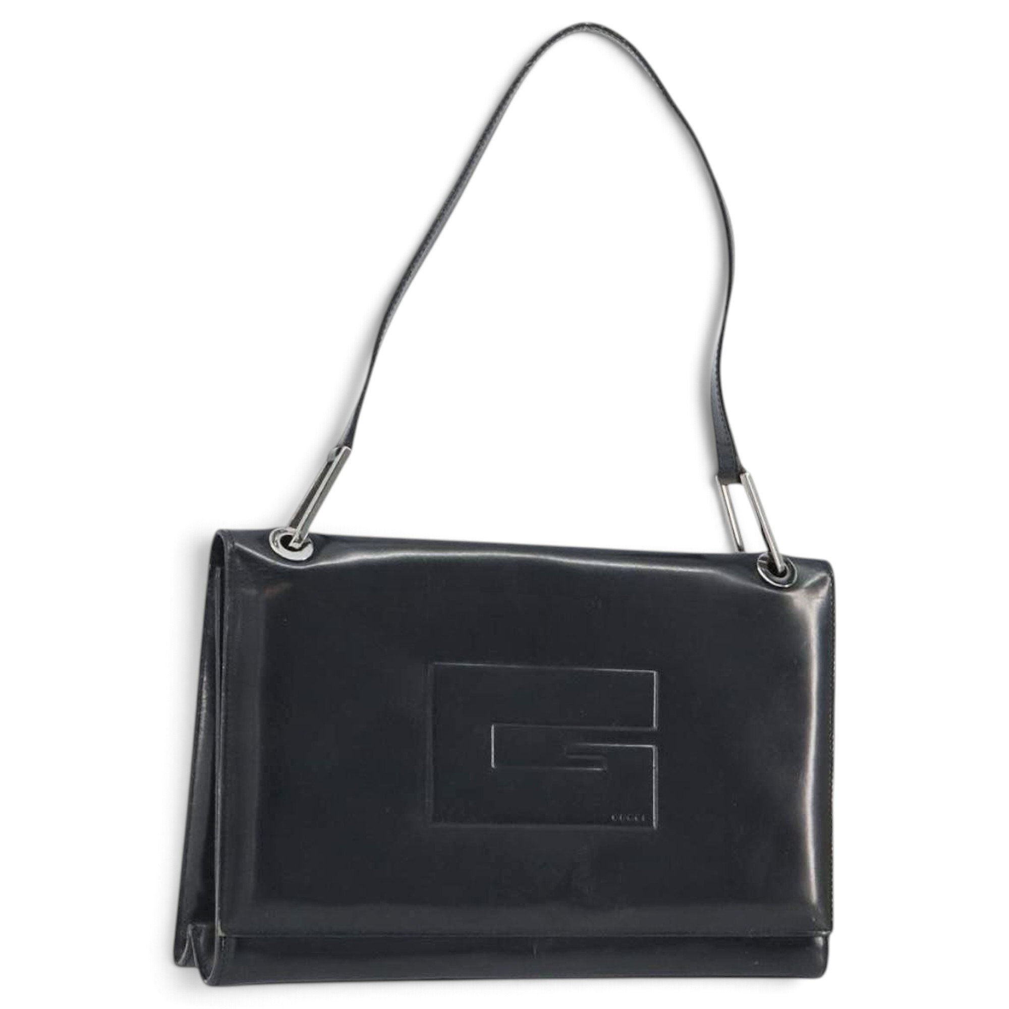 Patent leather handbag