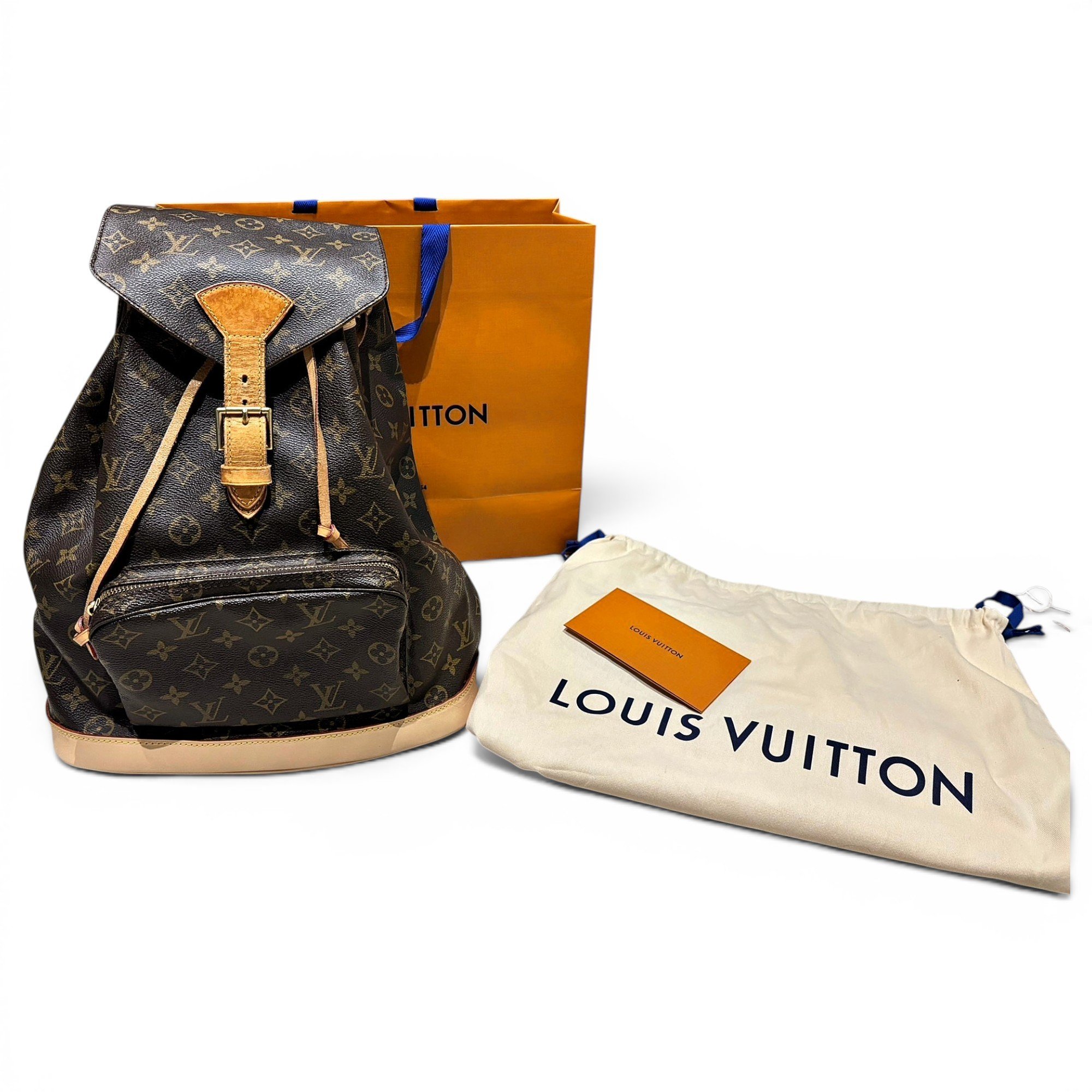 Montsouris Vintage leather backpack