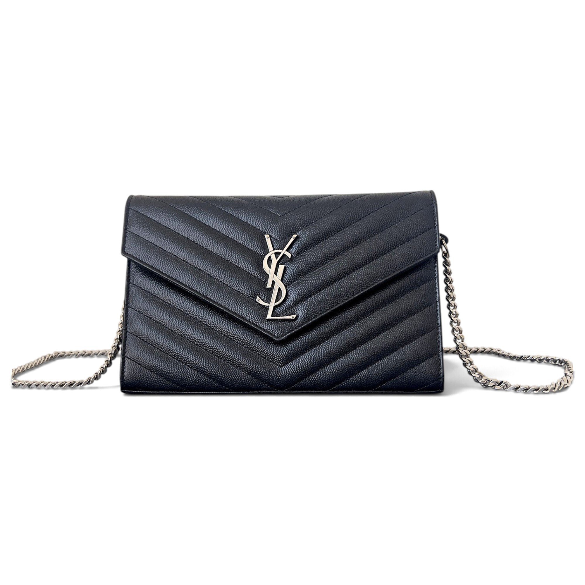 Saint Laurent Portefeuille enveloppe leather handbag