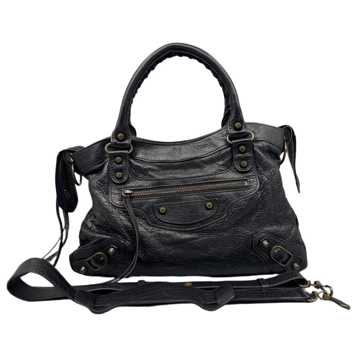 Classic Metalic leather handbag
