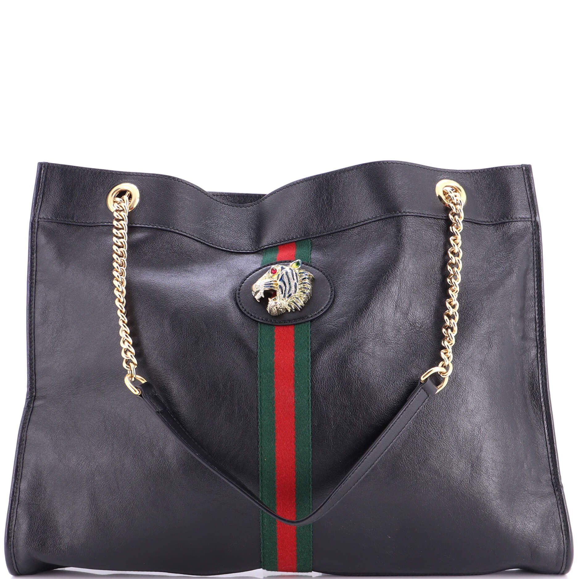 Rajah Chain Tote Leather Large