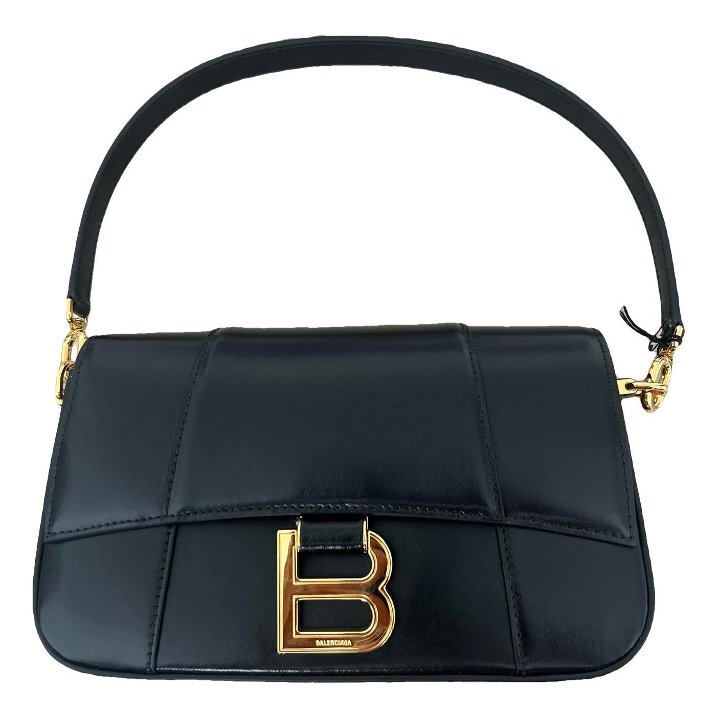 Hourglass leather crossbody bag