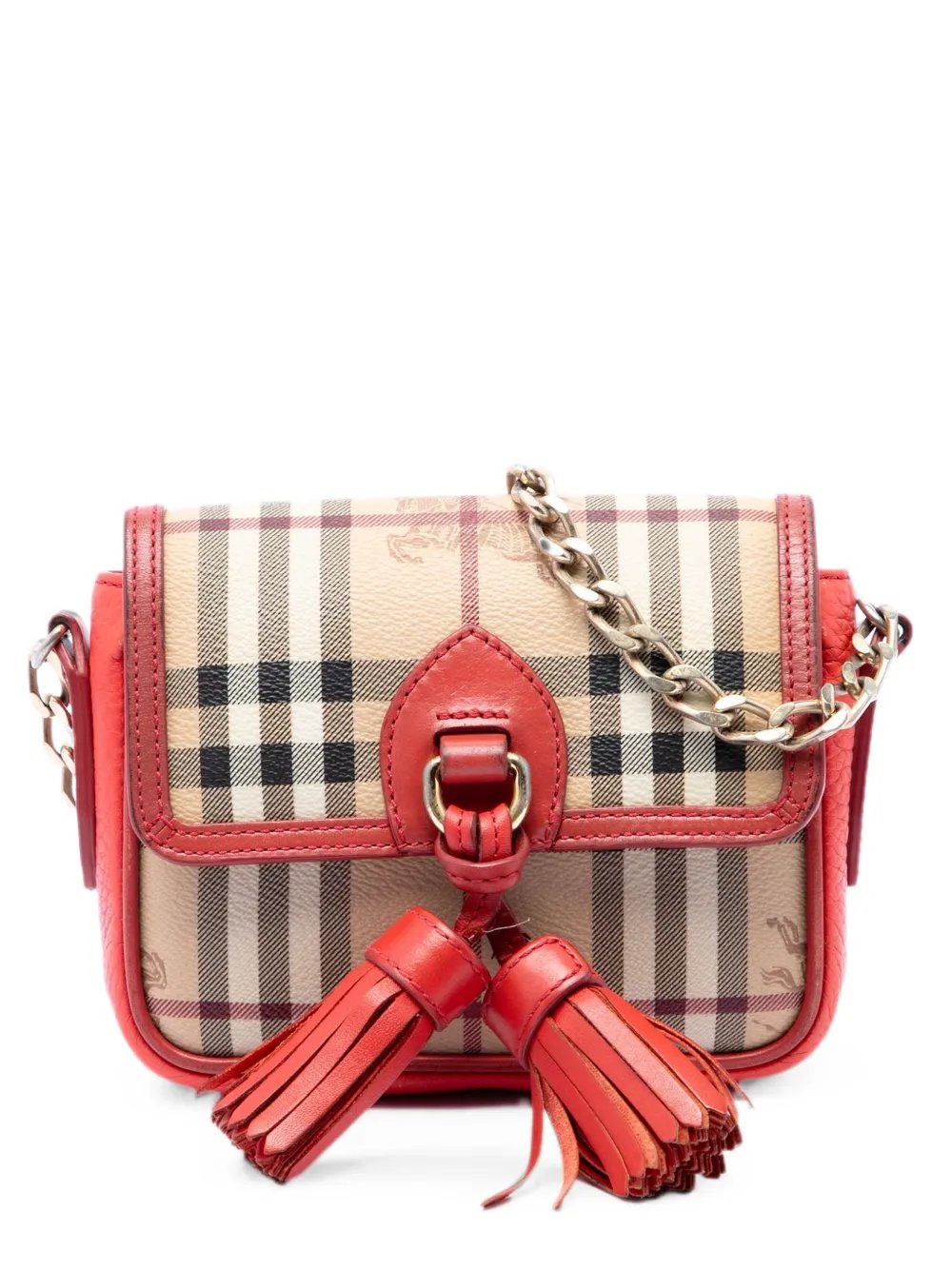 2010-2017 Mini Haymarket Check Coated Canvas Tassel crossbody bag