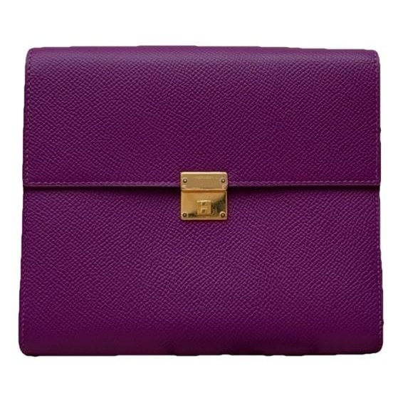 Leather clutch bag