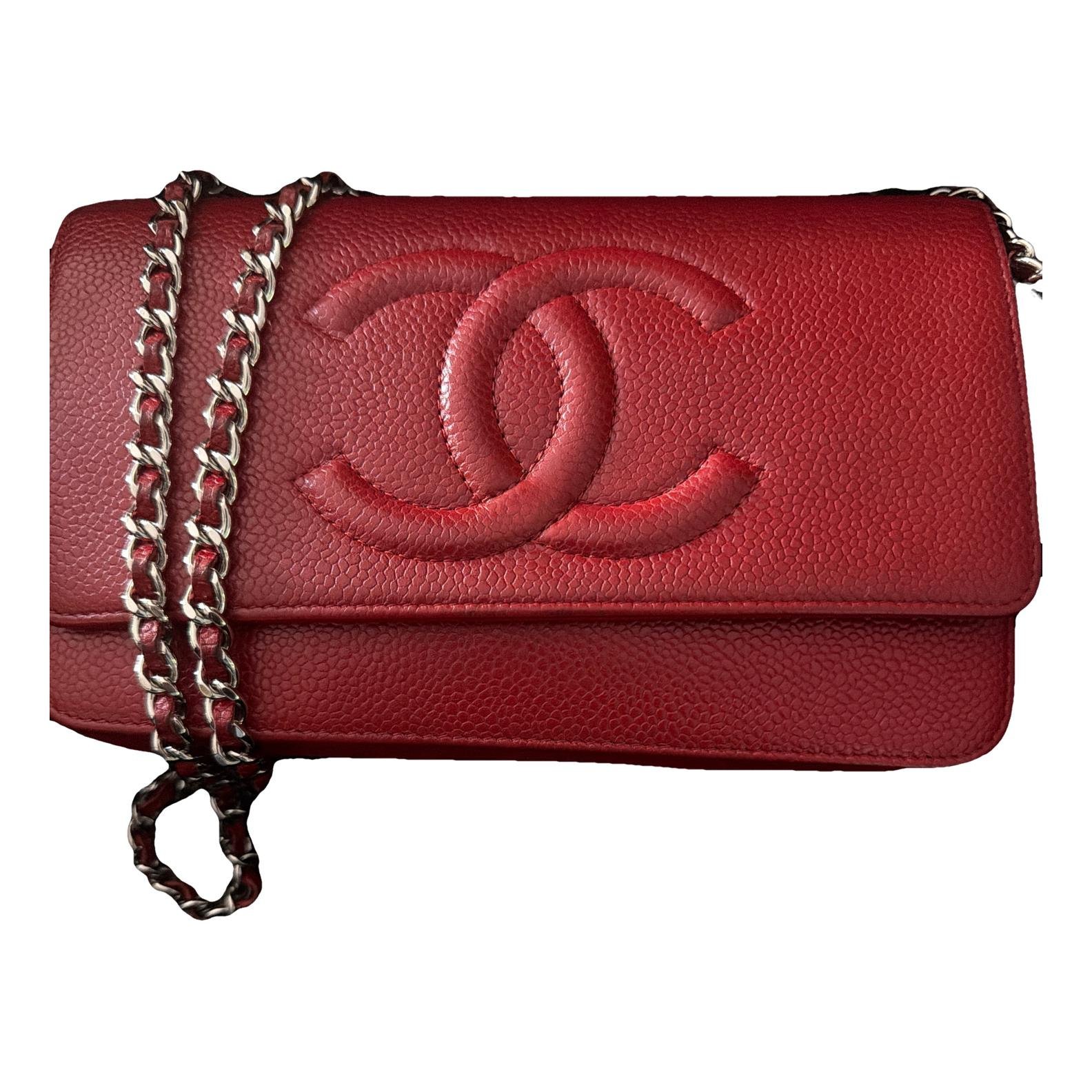 Wallet On Chain Double C leather crossbody bag