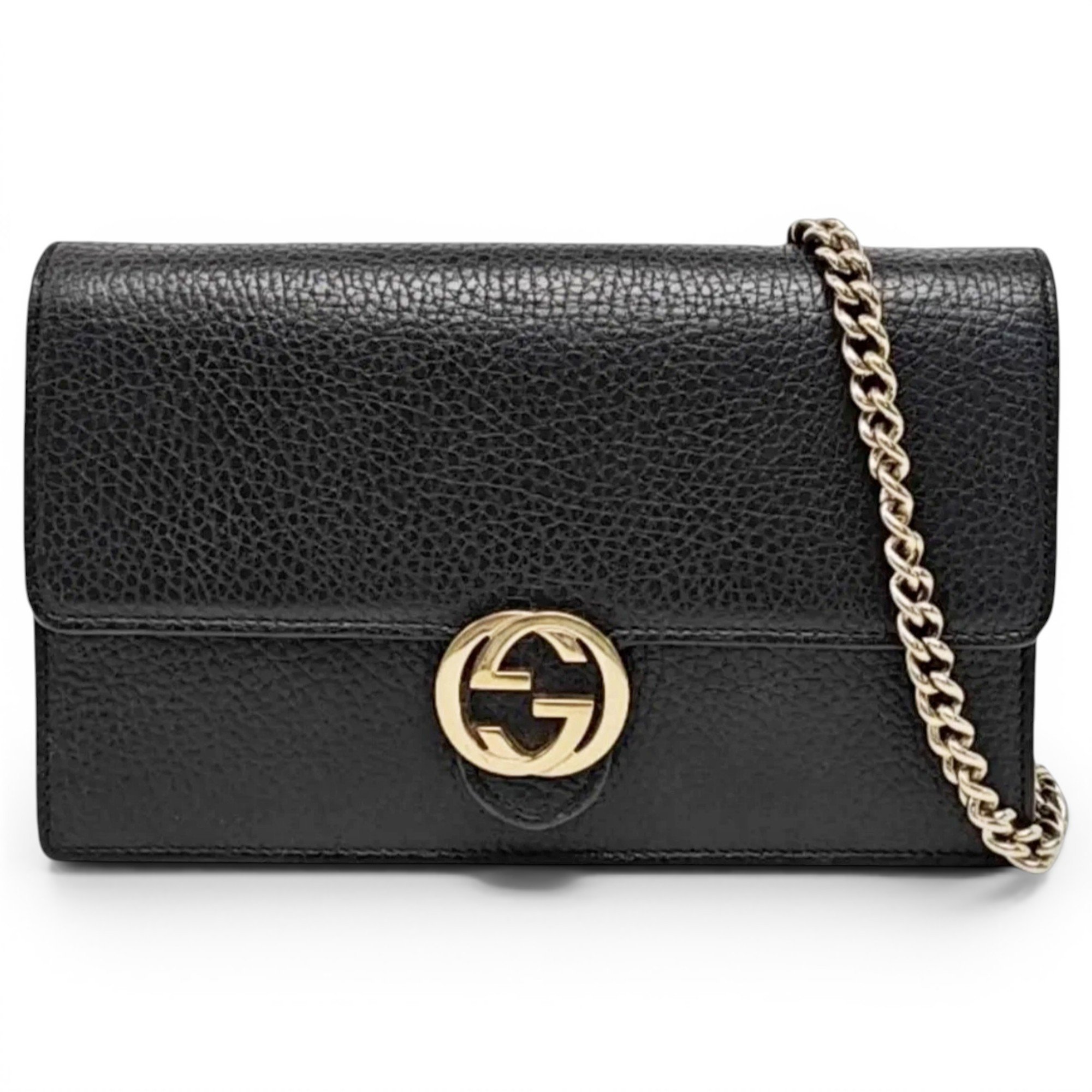 Interlocking leather bag