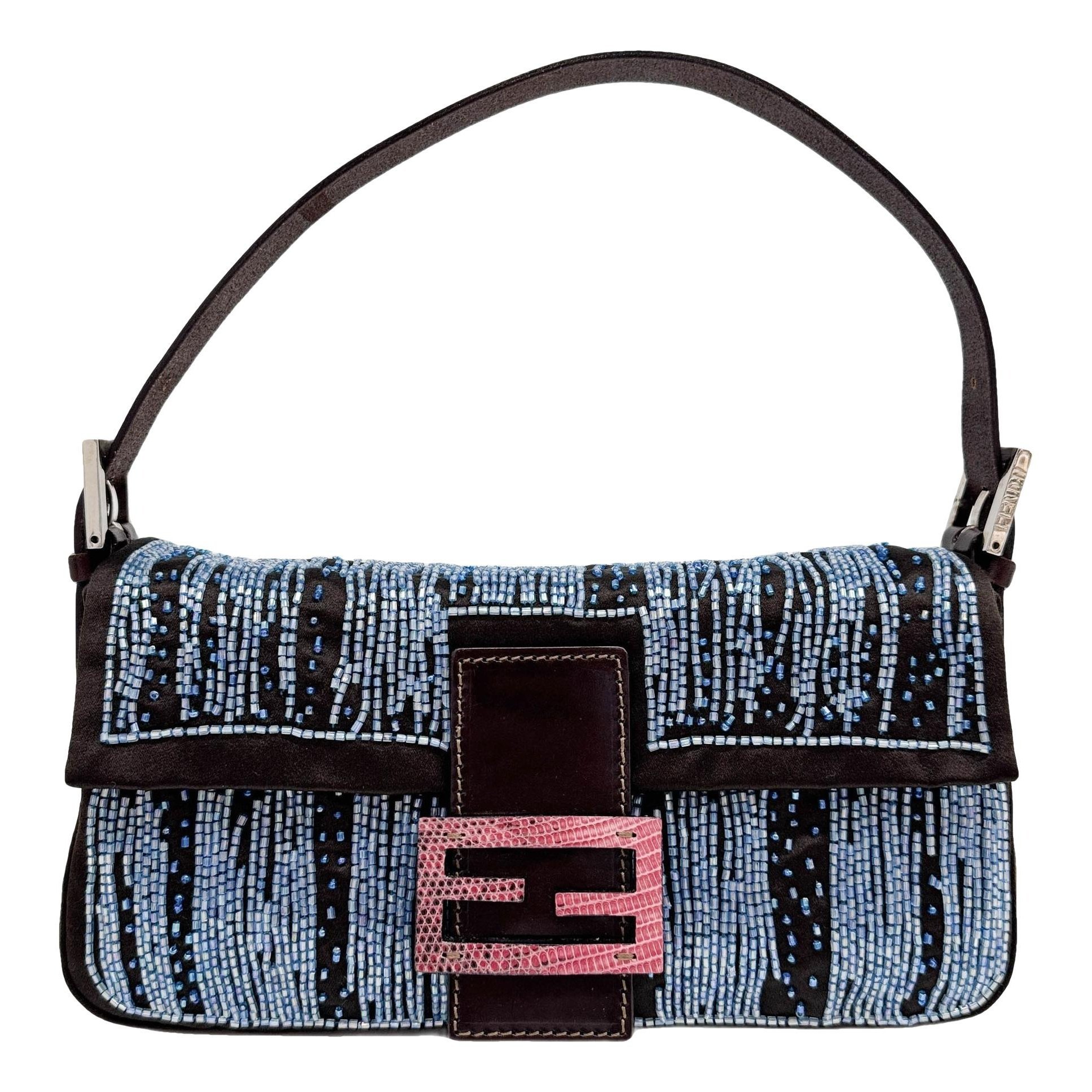 Baguette glitter handbag