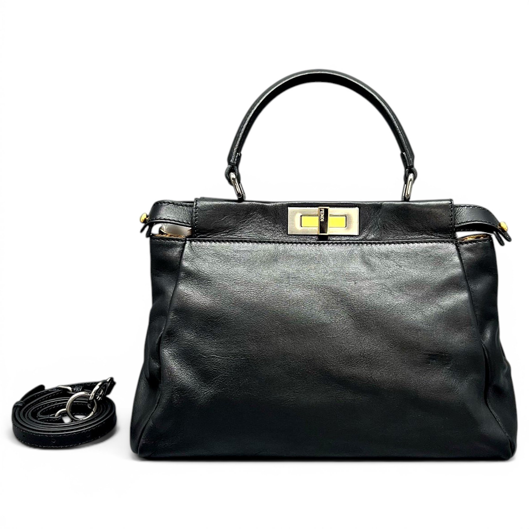 Peekaboo leather handbag