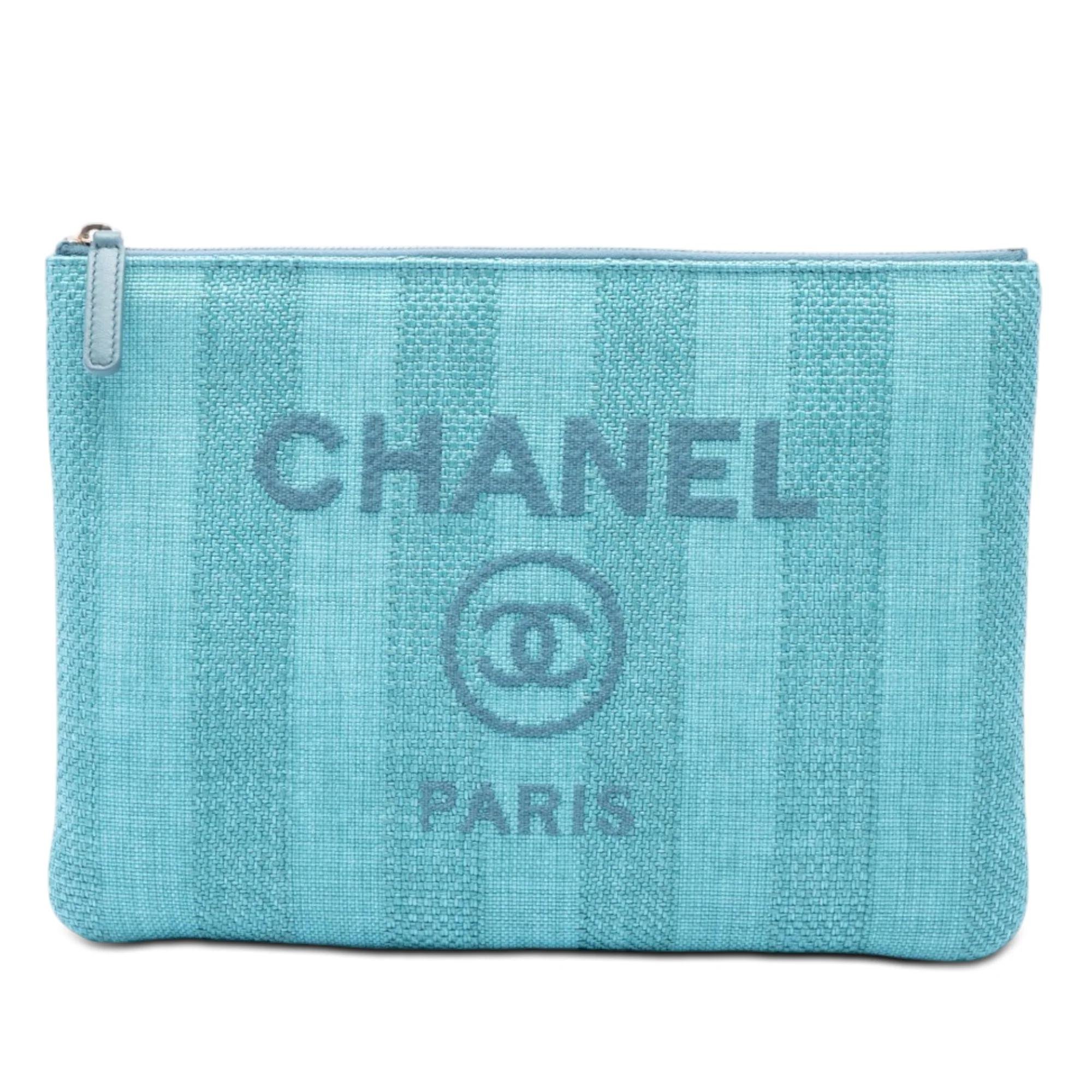 Deauville tweed clutch bag