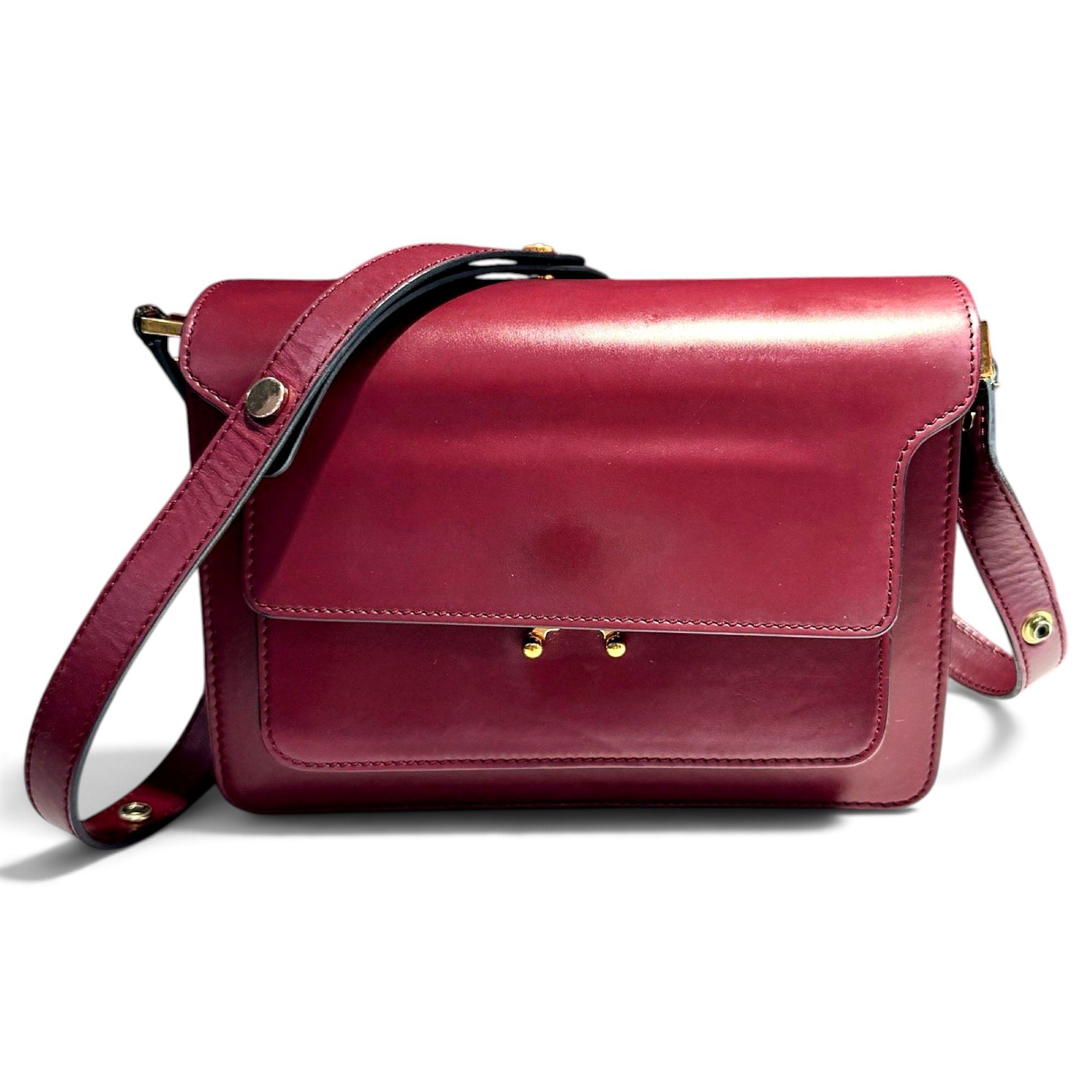 Trunk leather handbag