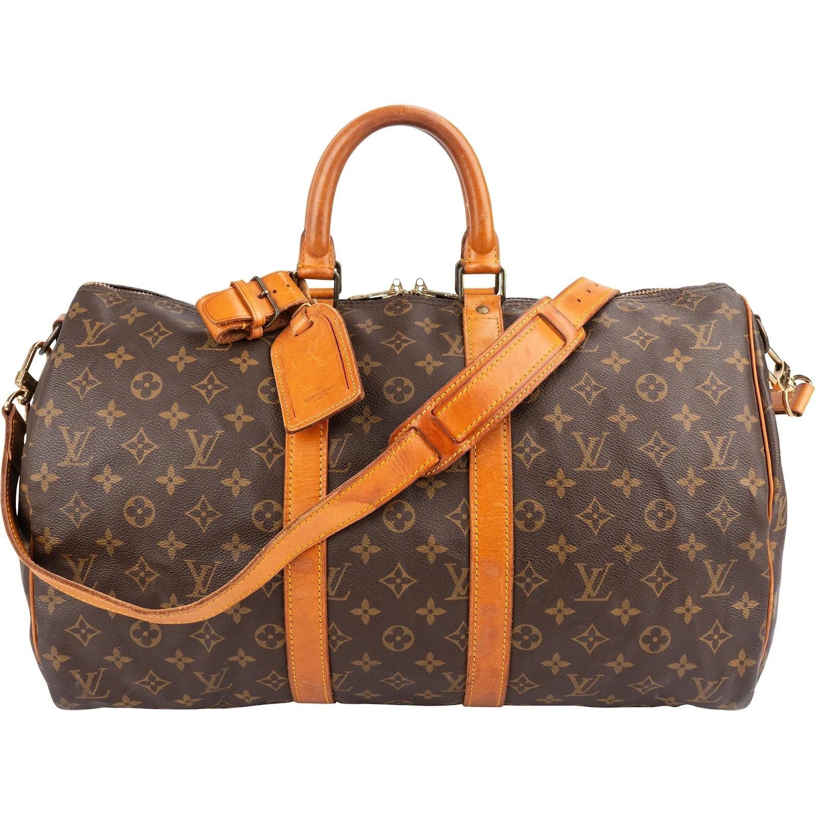 Keepall leather travel bag
