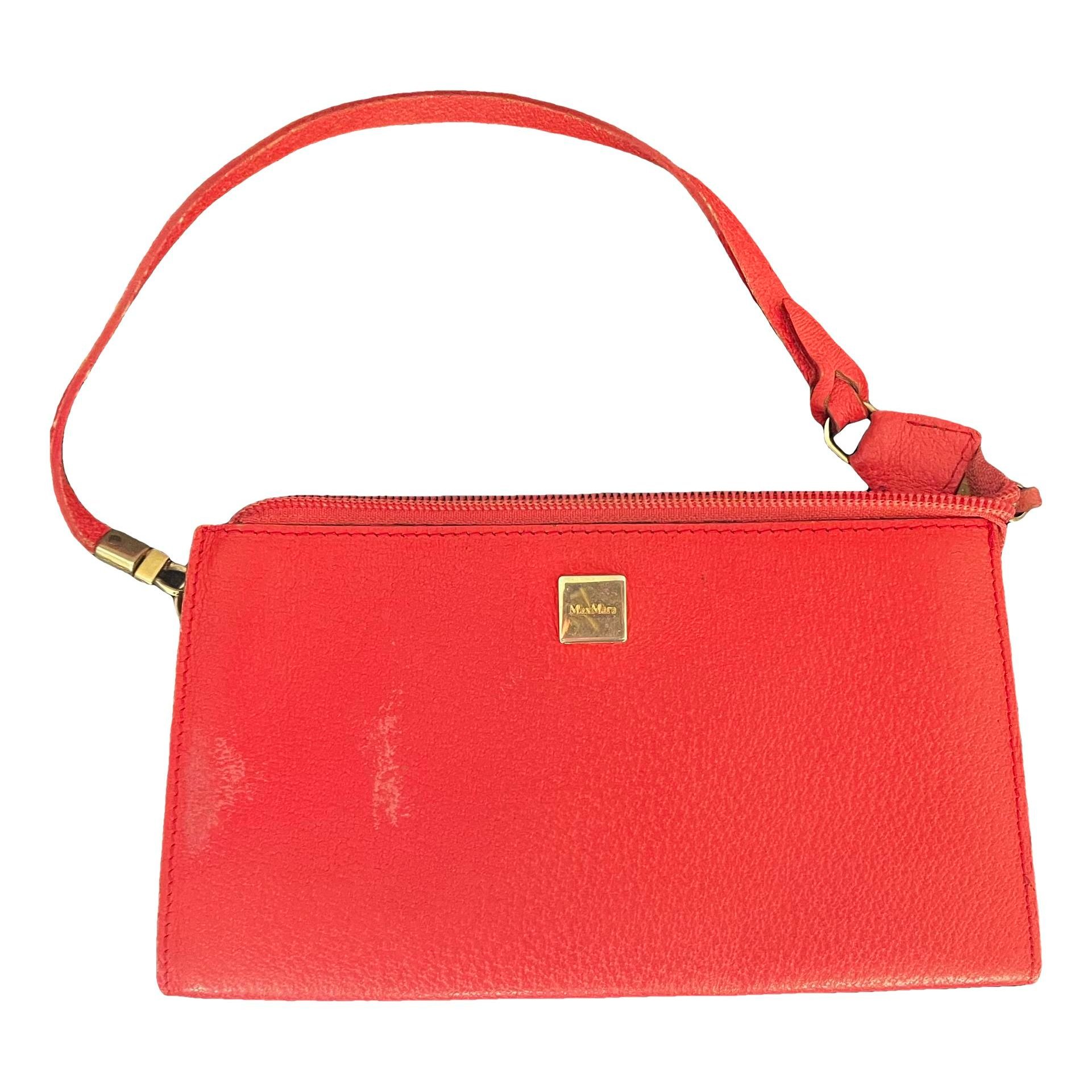 Leather clutch bag