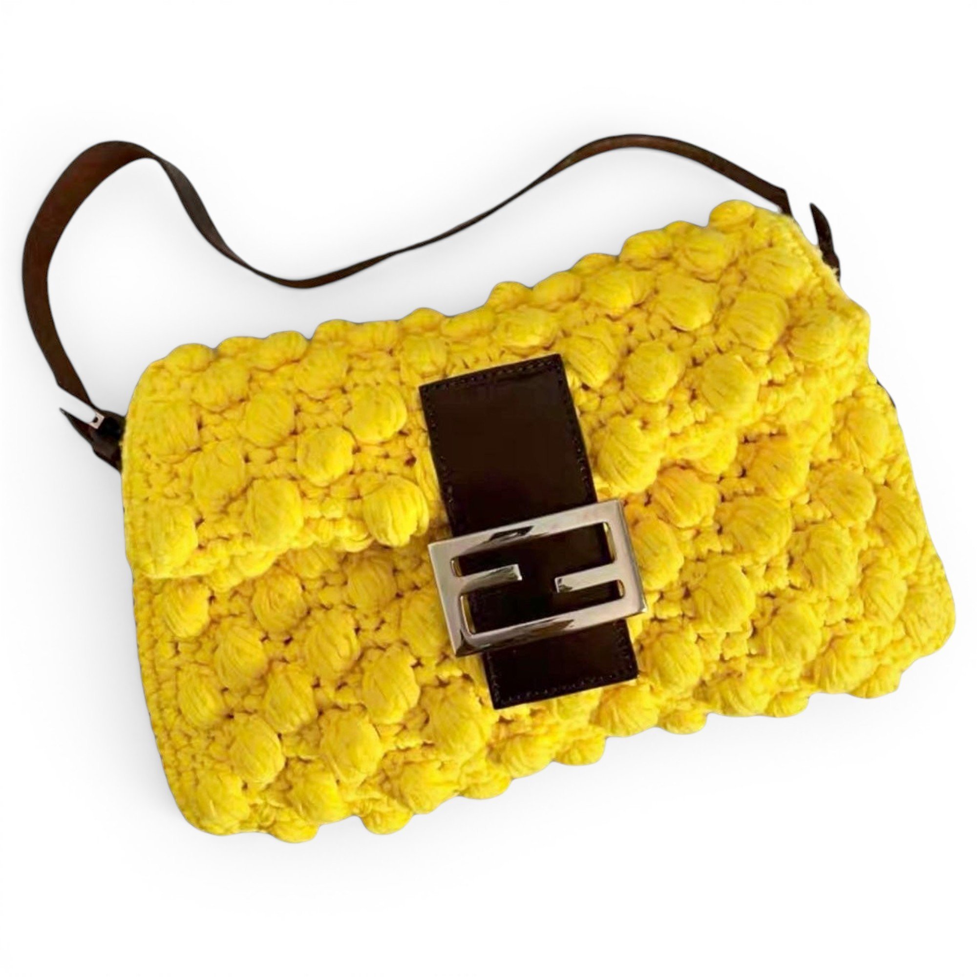 Baguette wool handbag
