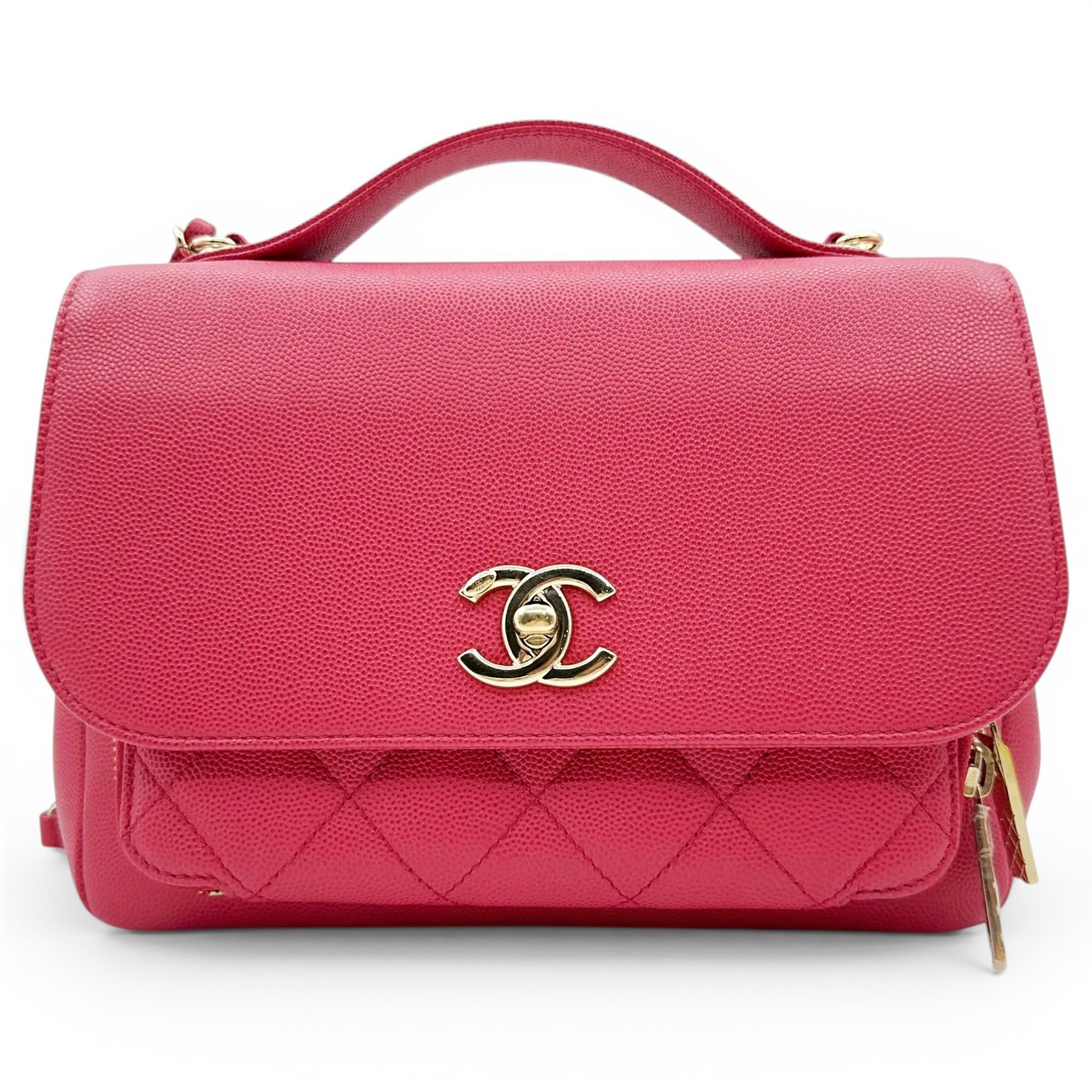 Trendy CC leather handbag