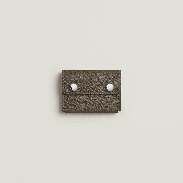 Vert Loden Hermèsnap II Card Holder