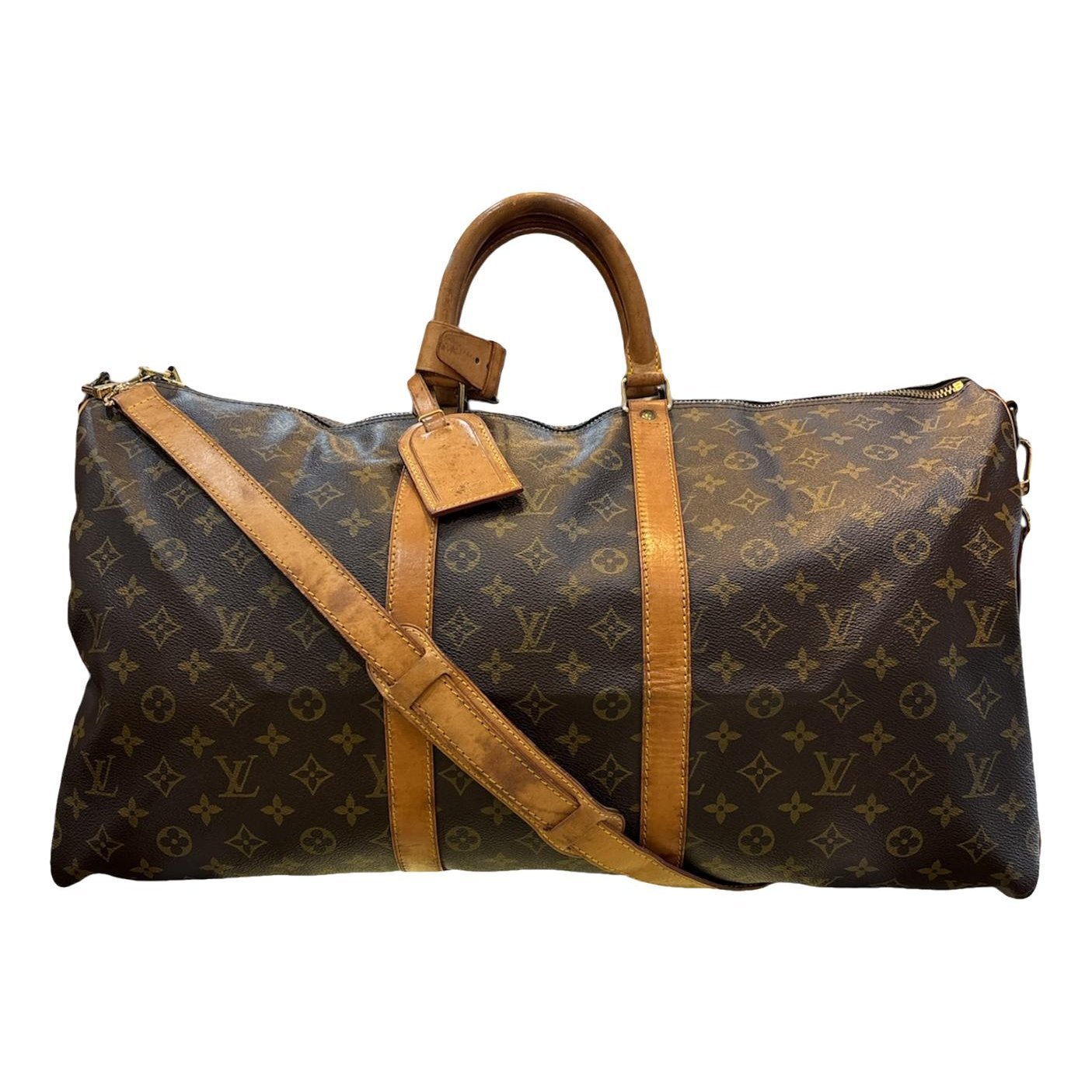 Keepall leather travel bag