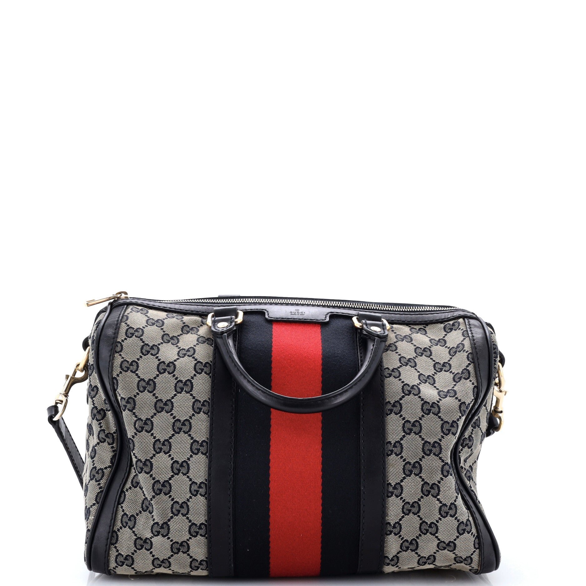 Vintage Web Boston Bag GG Canvas Medium