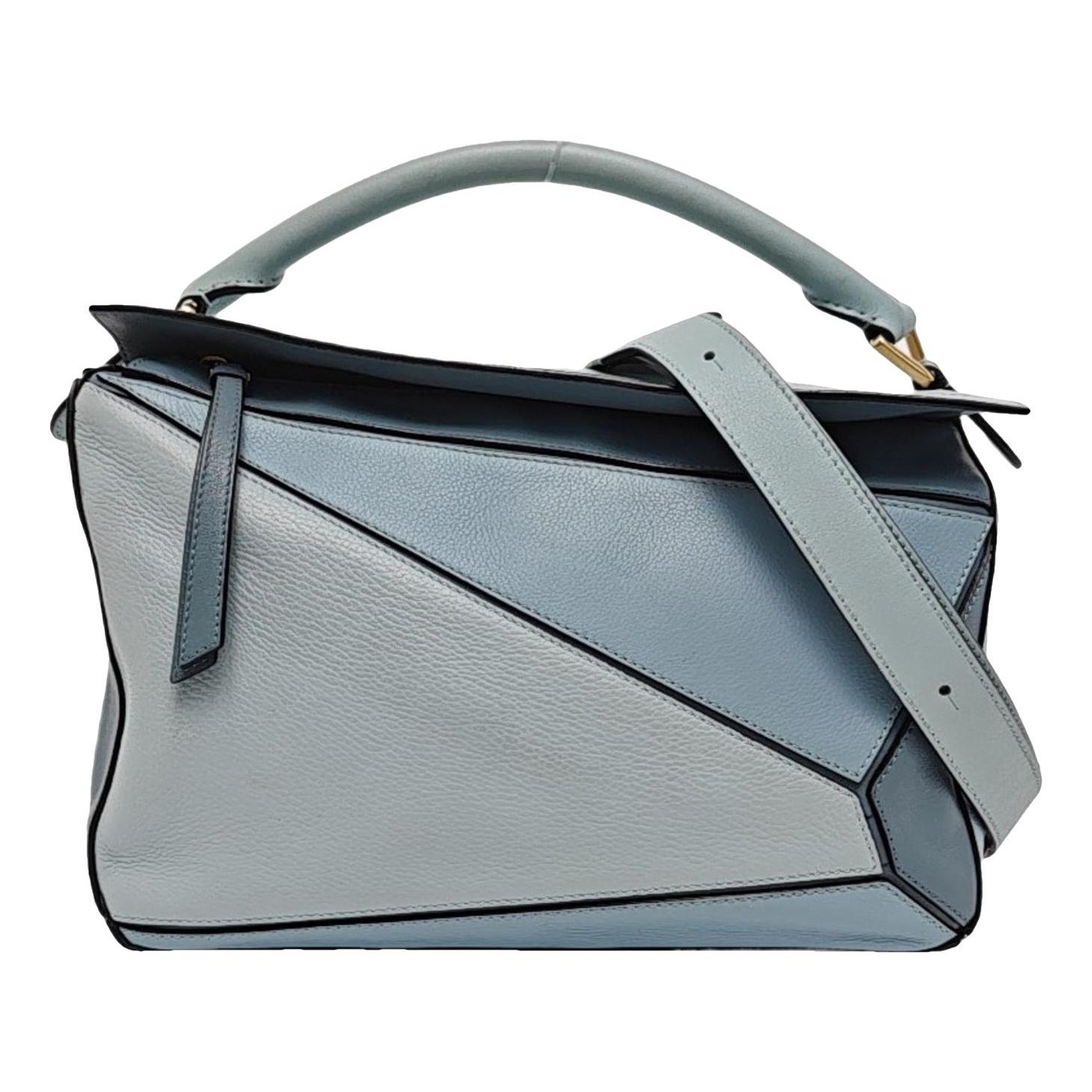 Puzzle leather handbag