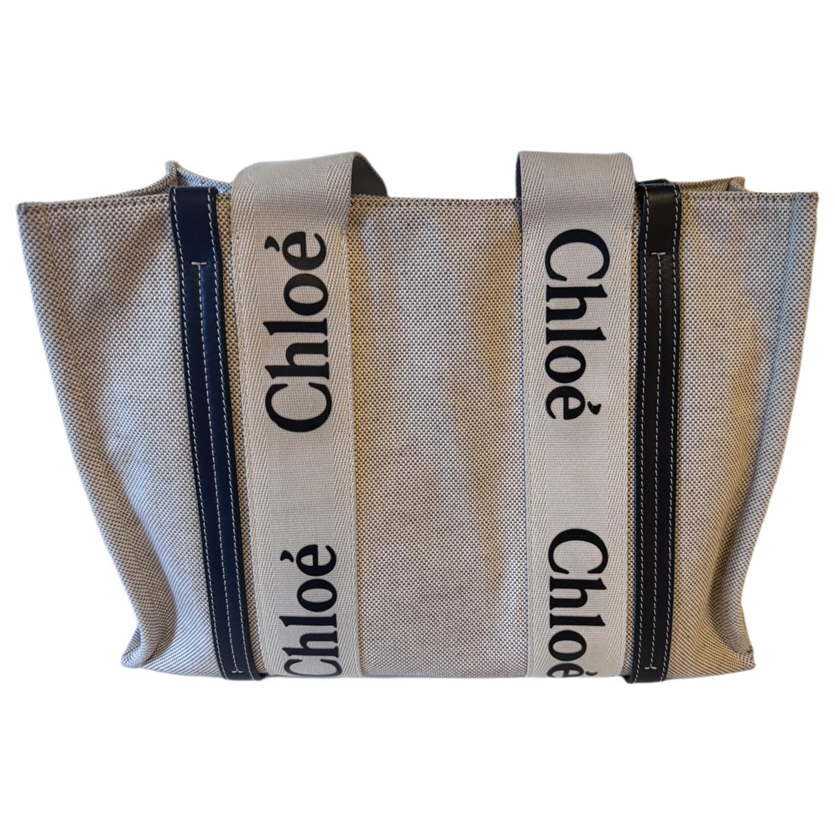 Woody linen tote