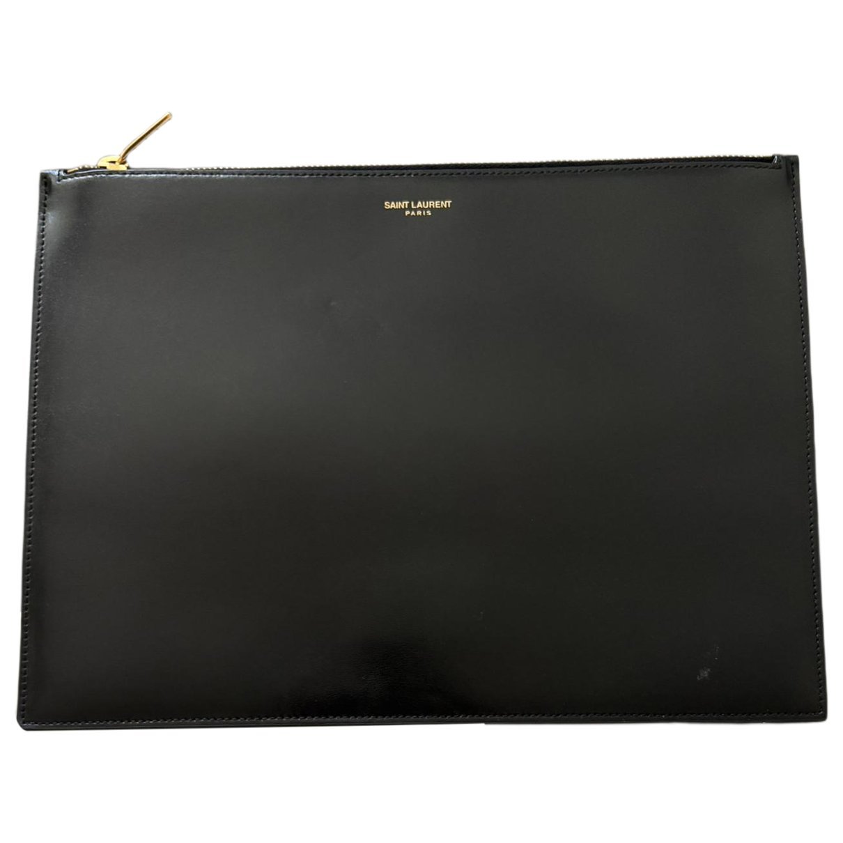 Leather clutch bag