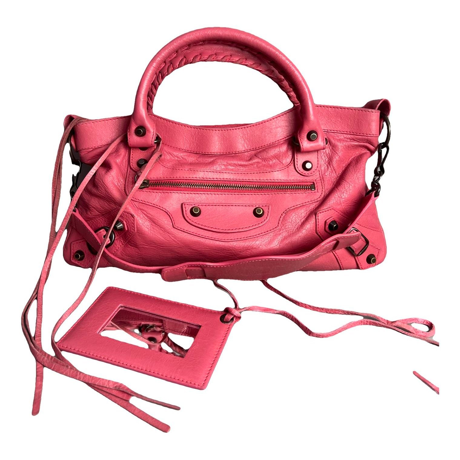 First leather handbag