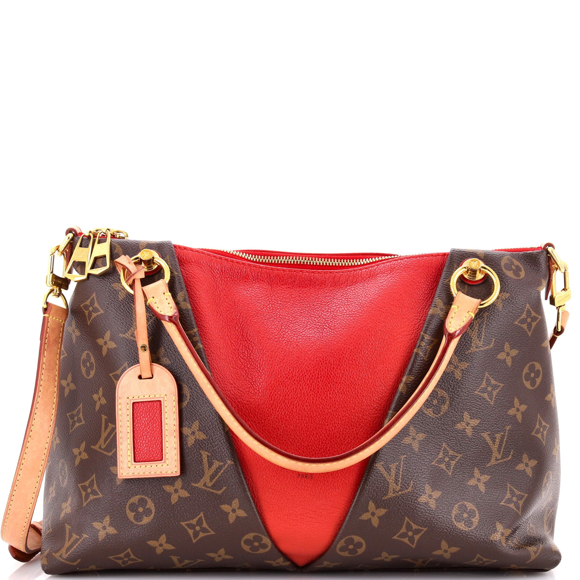 V Tote Monogram Canvas and Leather MM