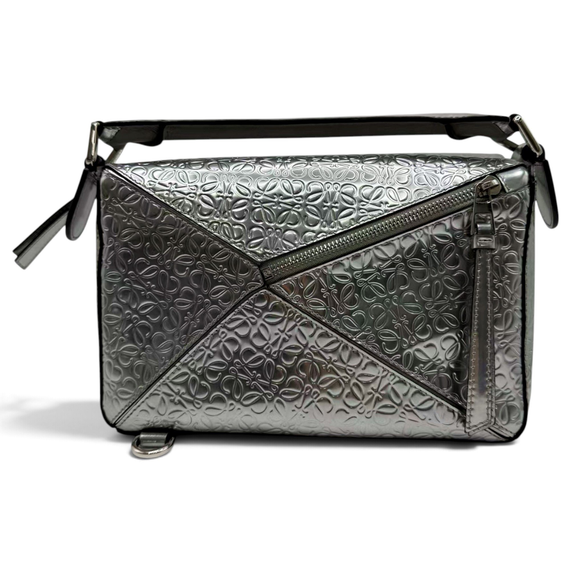 Puzzle leather crossbody bag