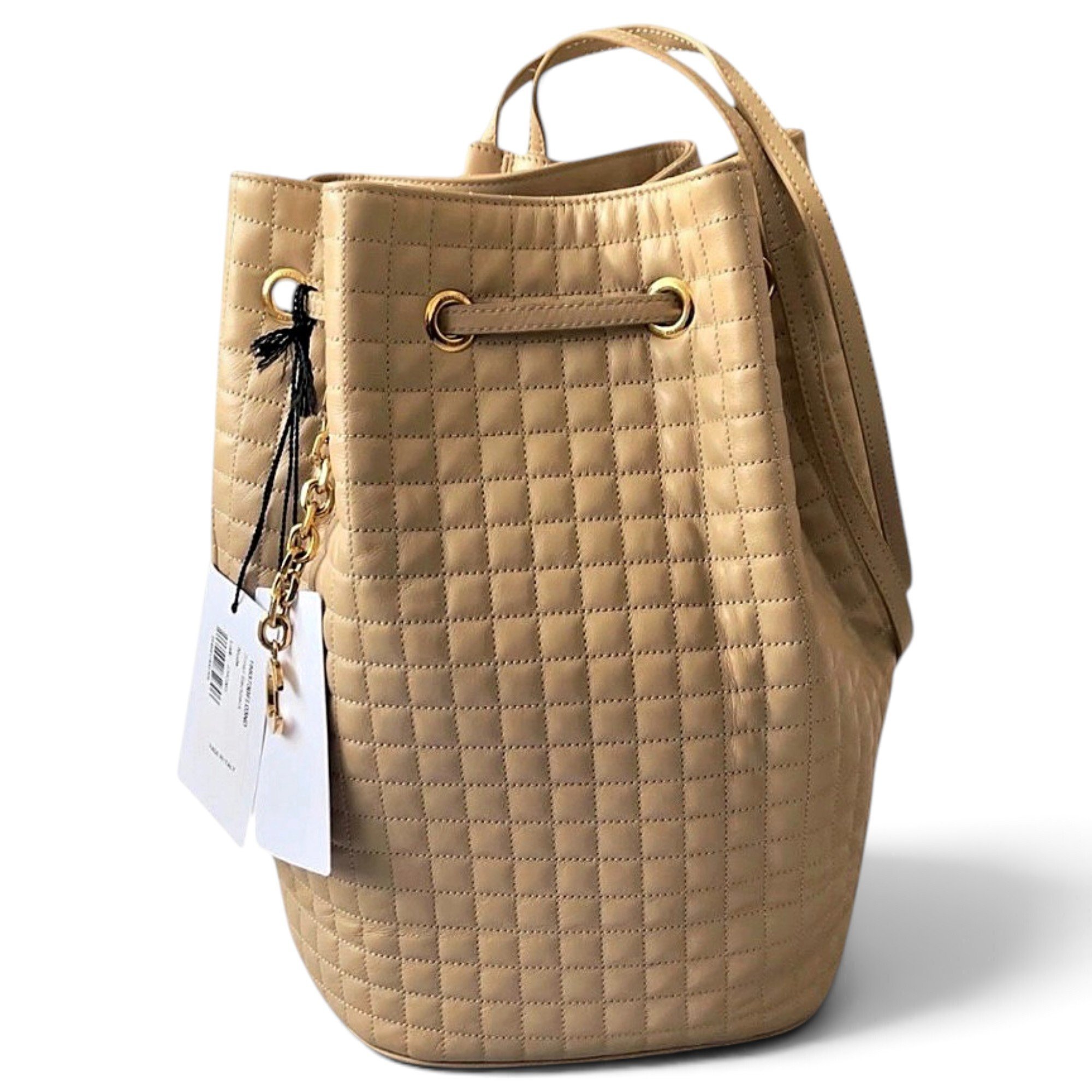 Charm leather backpack