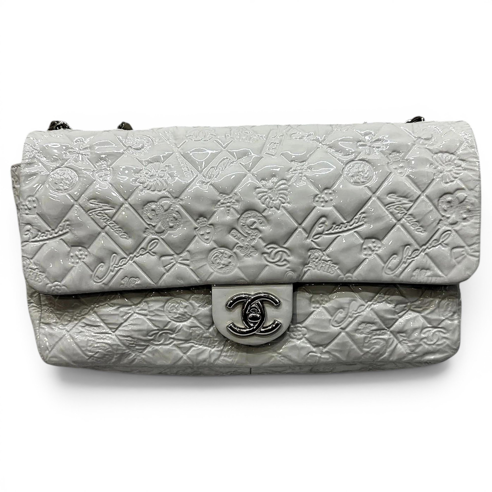 Patent leather handbag