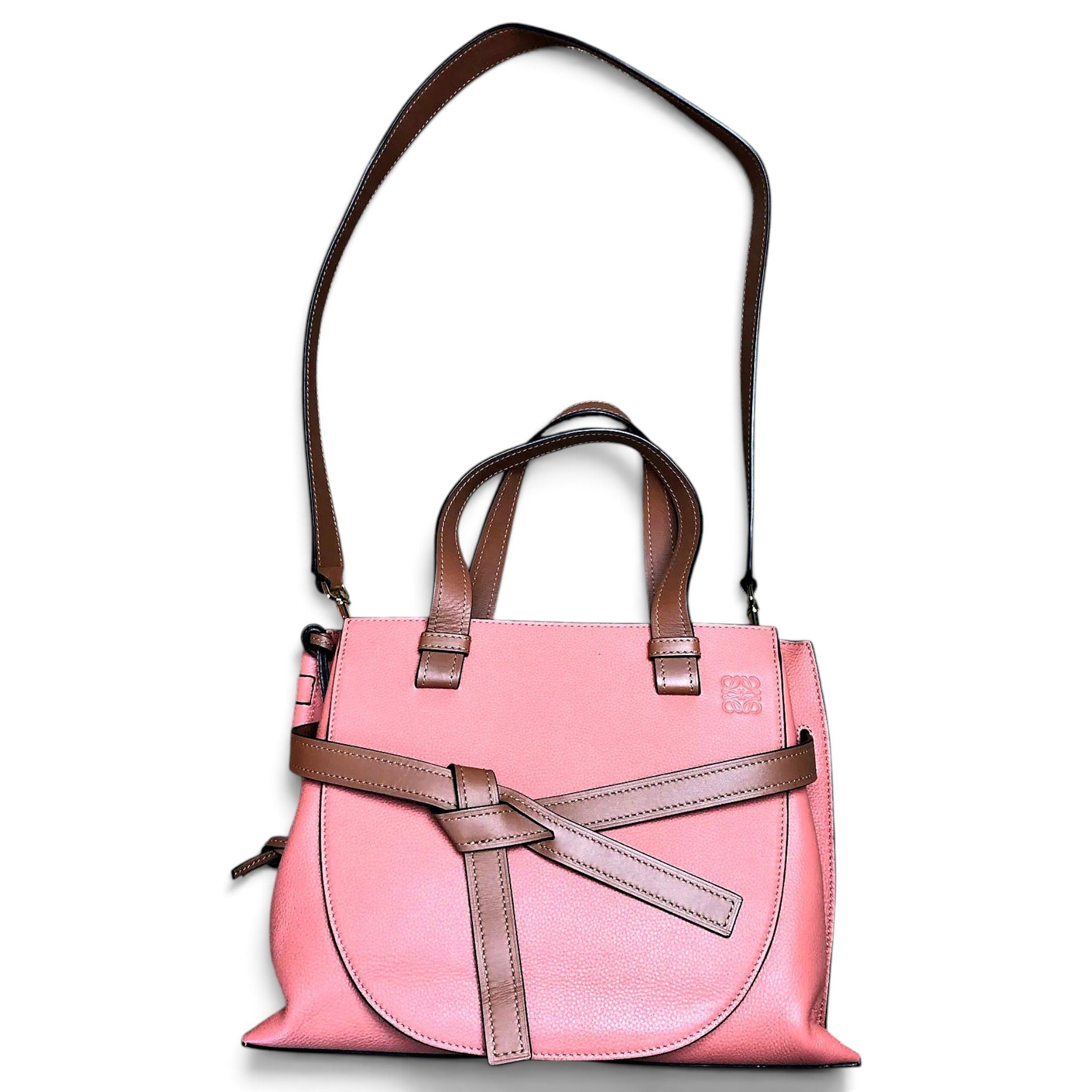 Gate Top Handle leather handbag