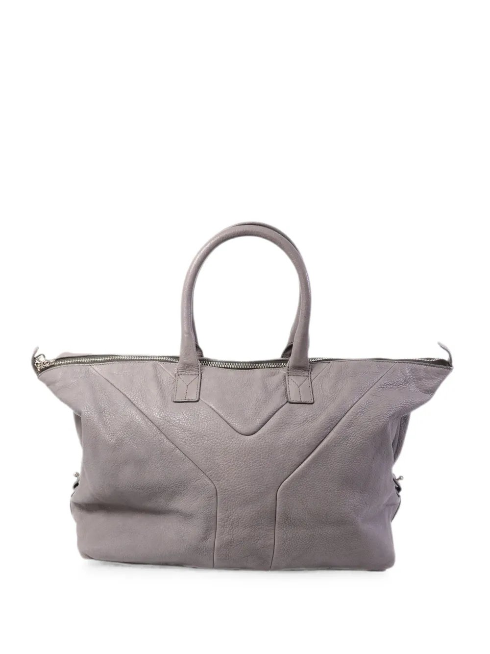 panelled leather tote bag