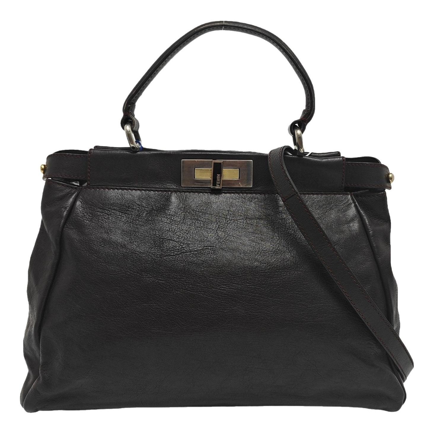 Peekaboo leather handbag