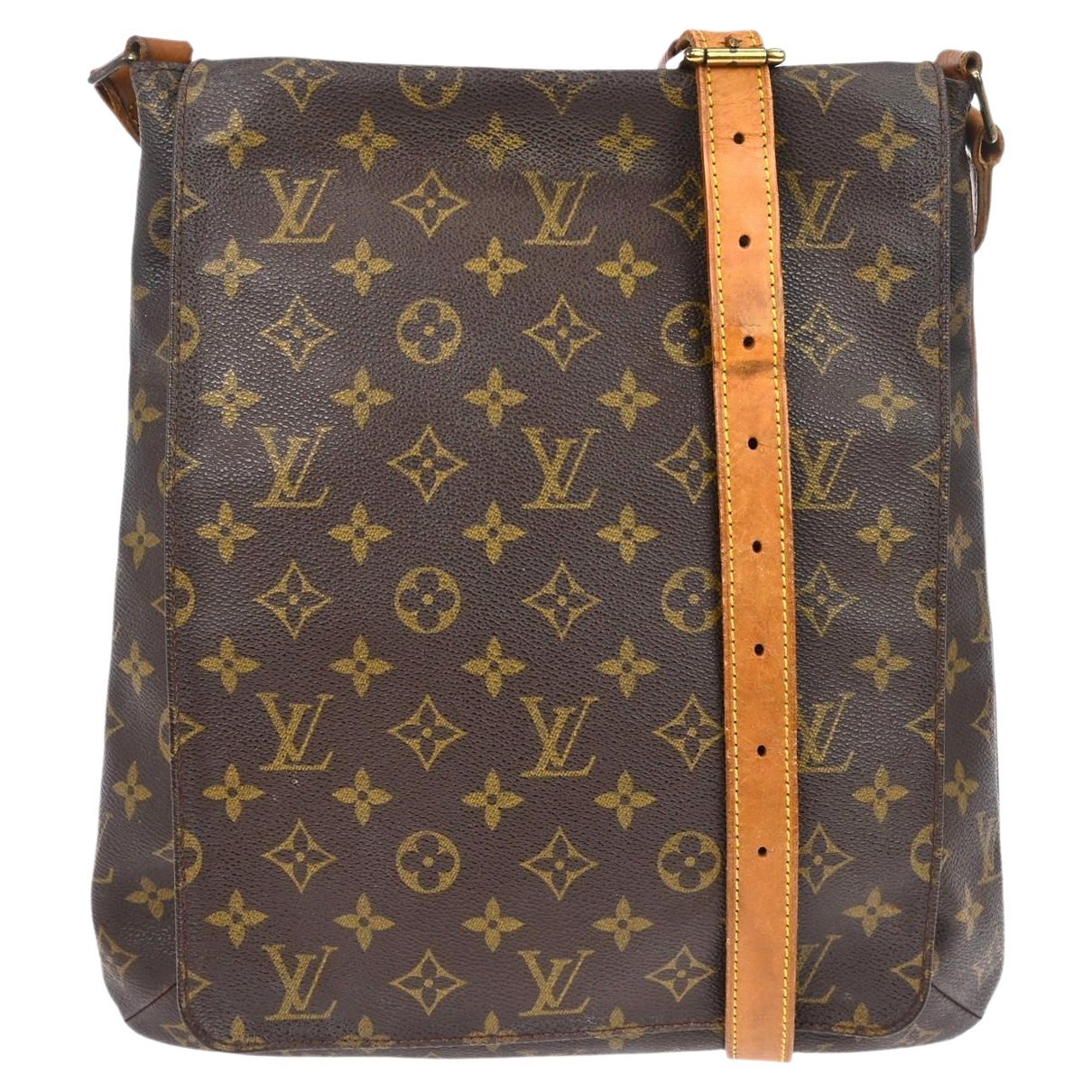 Musette cloth handbag