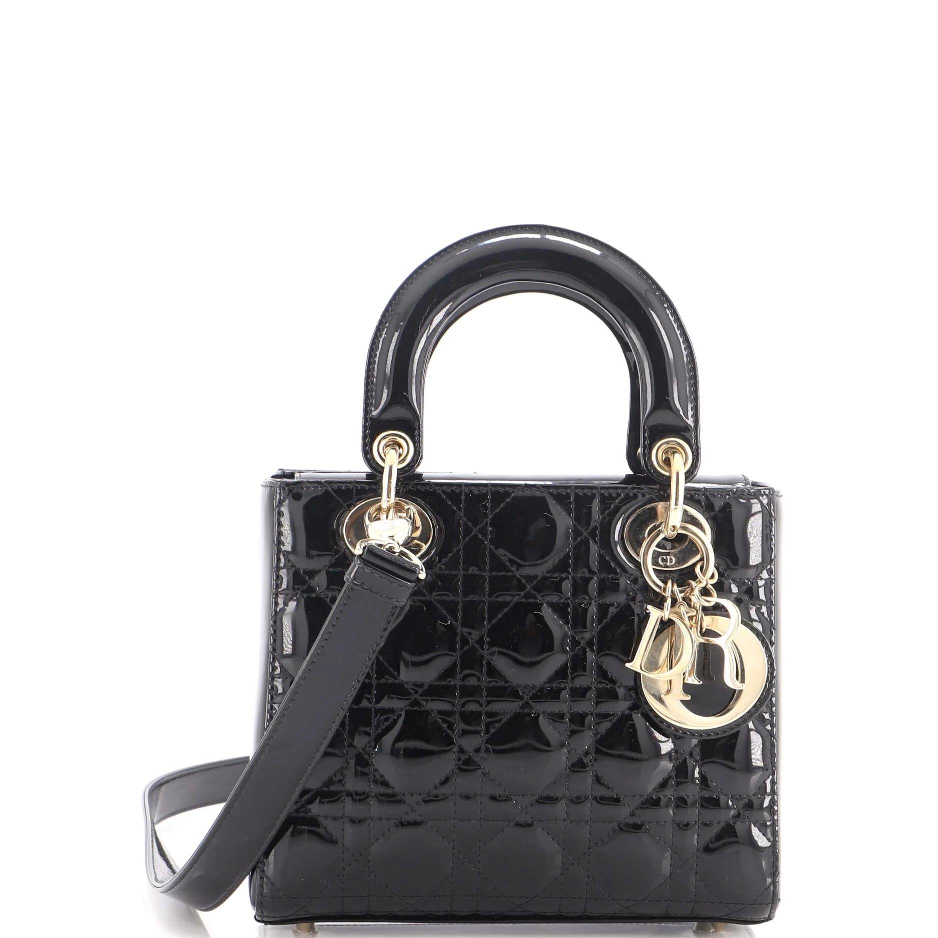 Patent leather handbag