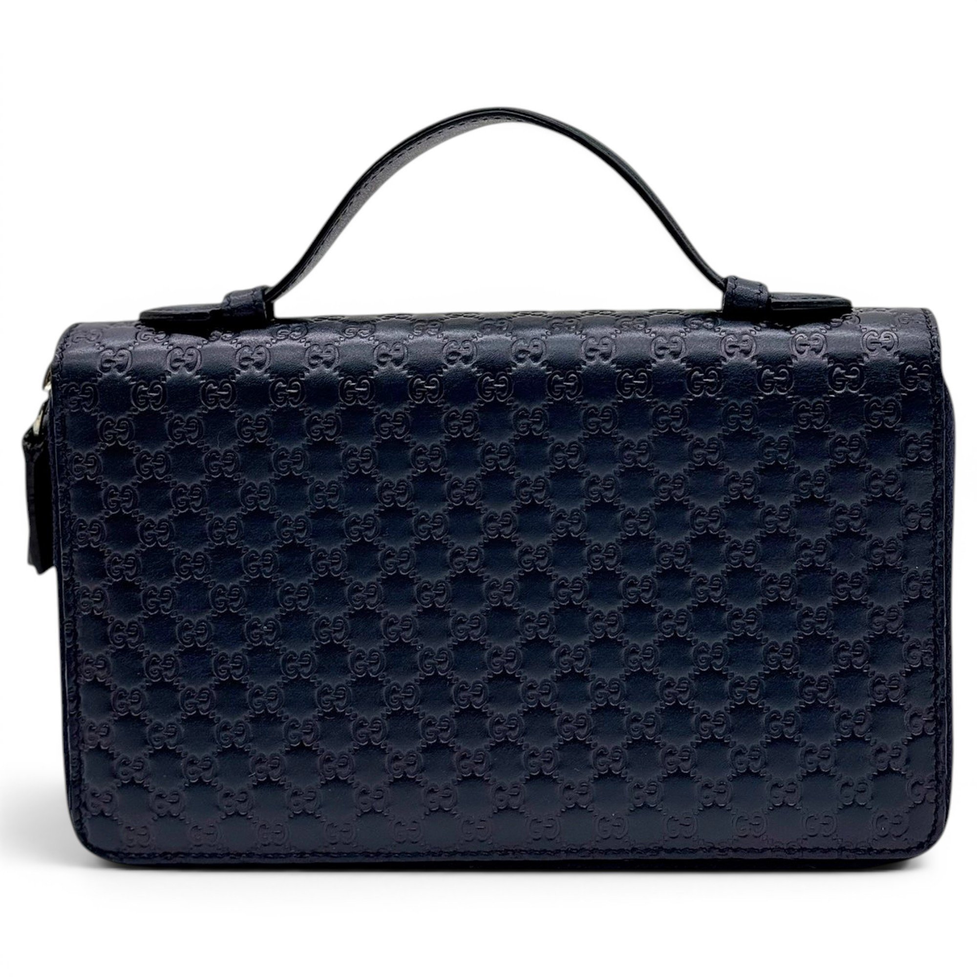 Leather clutch bag