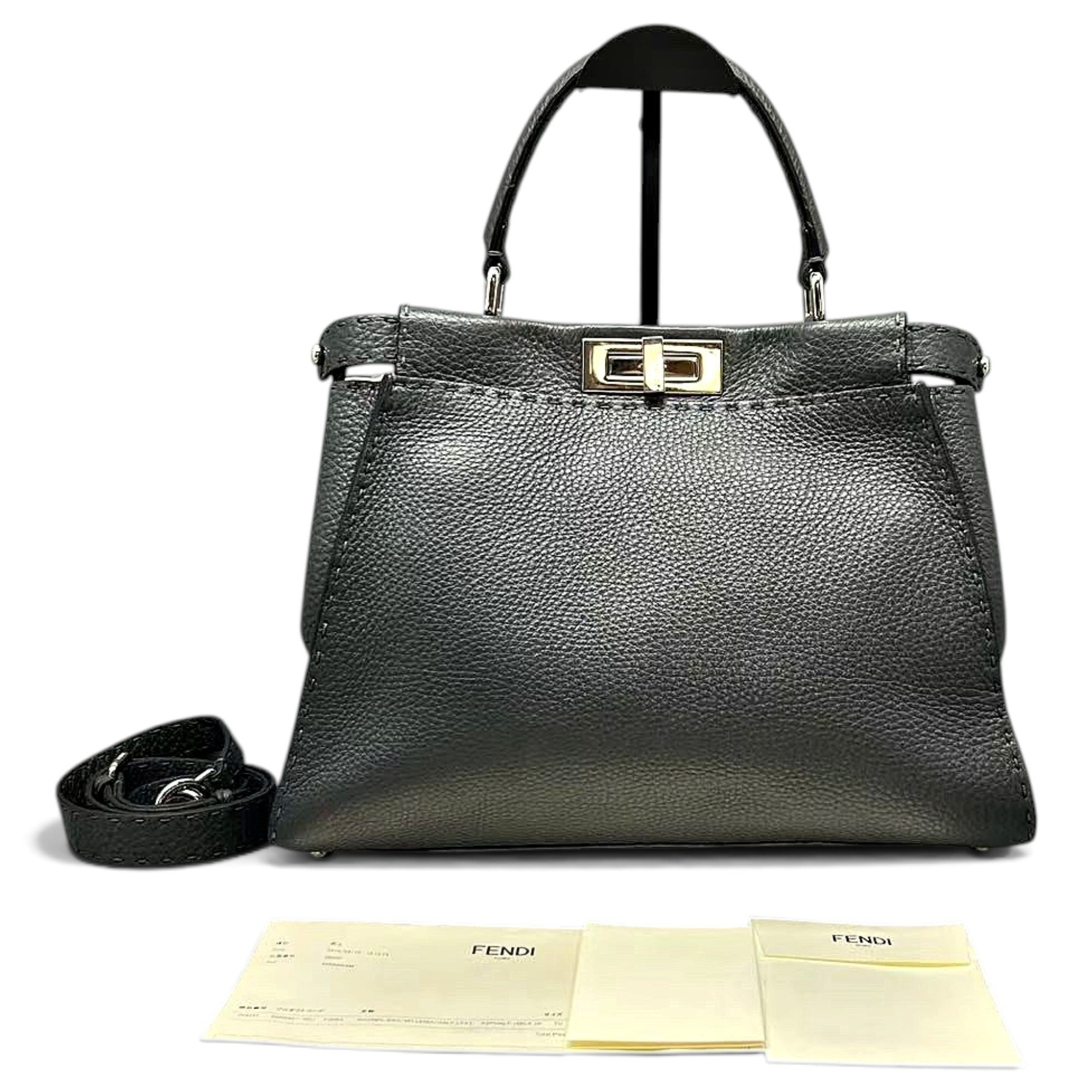 Peekaboo leather handbag