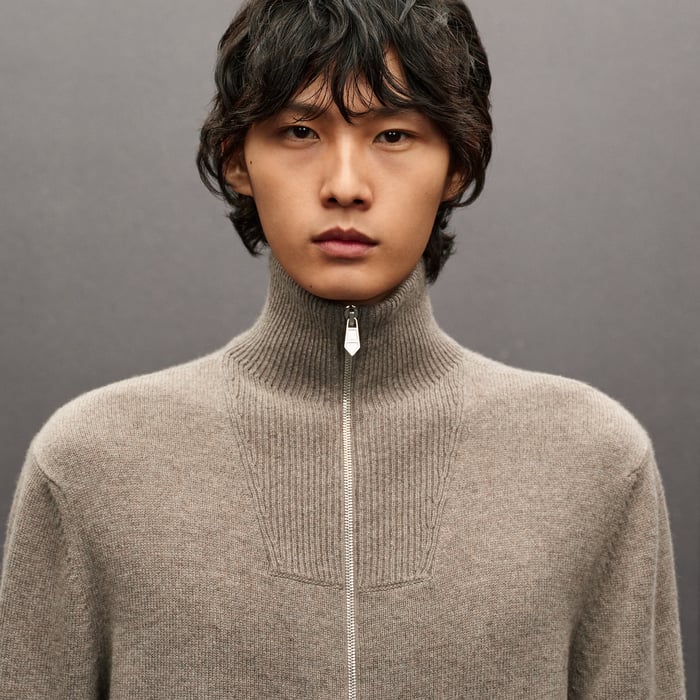 Vigoureux "Maillon Chaine d'Ancre" Zipped Cashmere Jacket