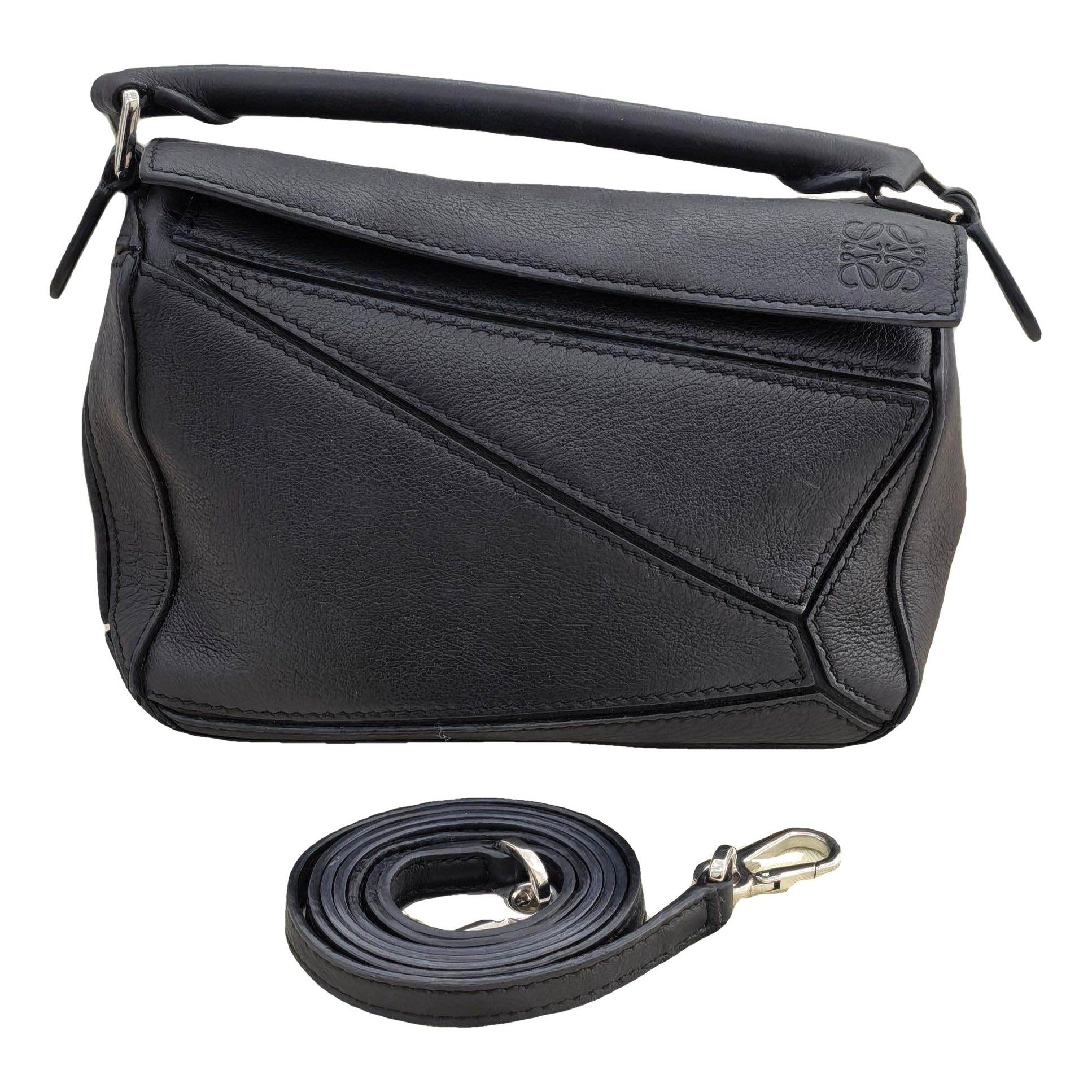 Puzzle leather handbag