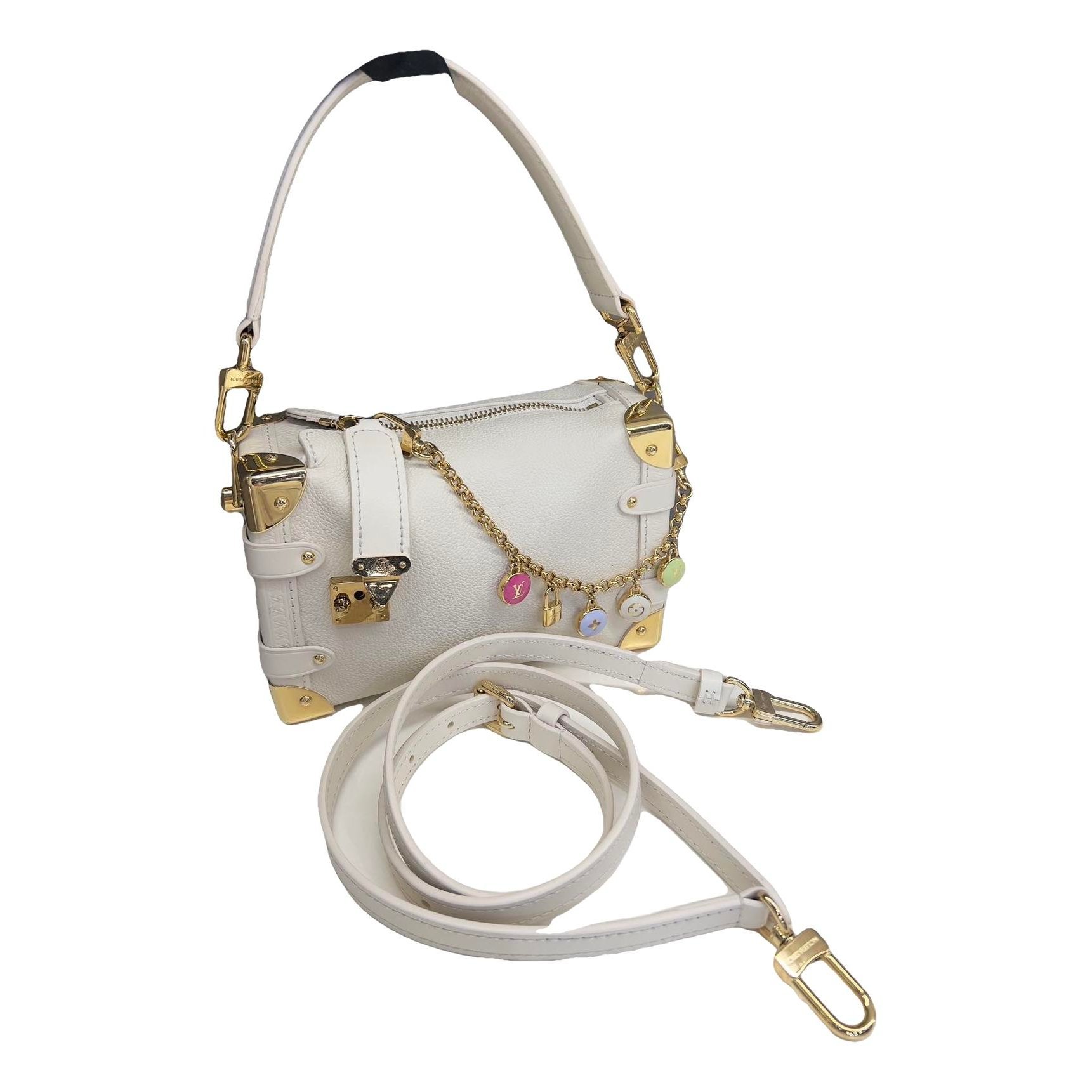 Side Trunk leather handbag