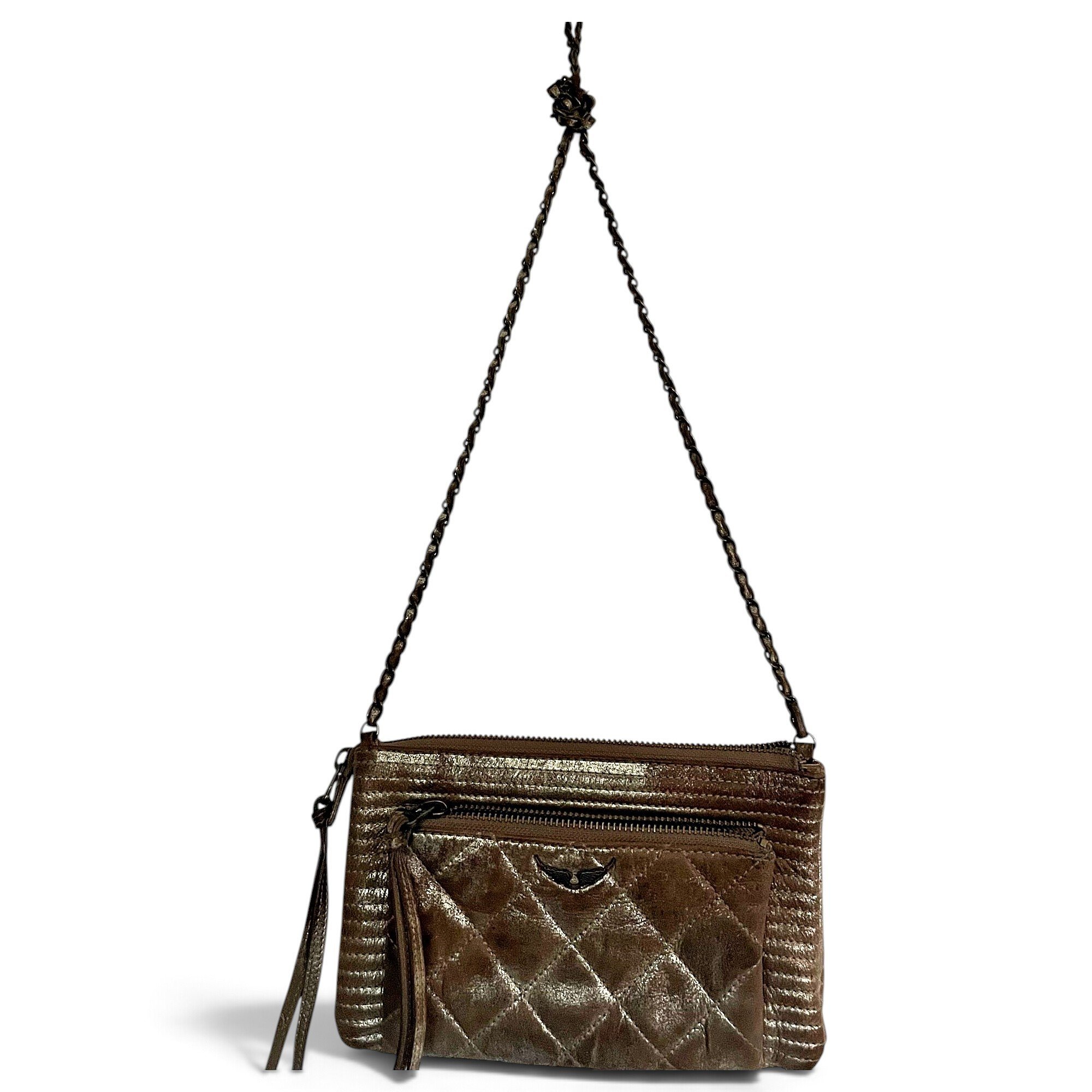 Rock leather crossbody bag