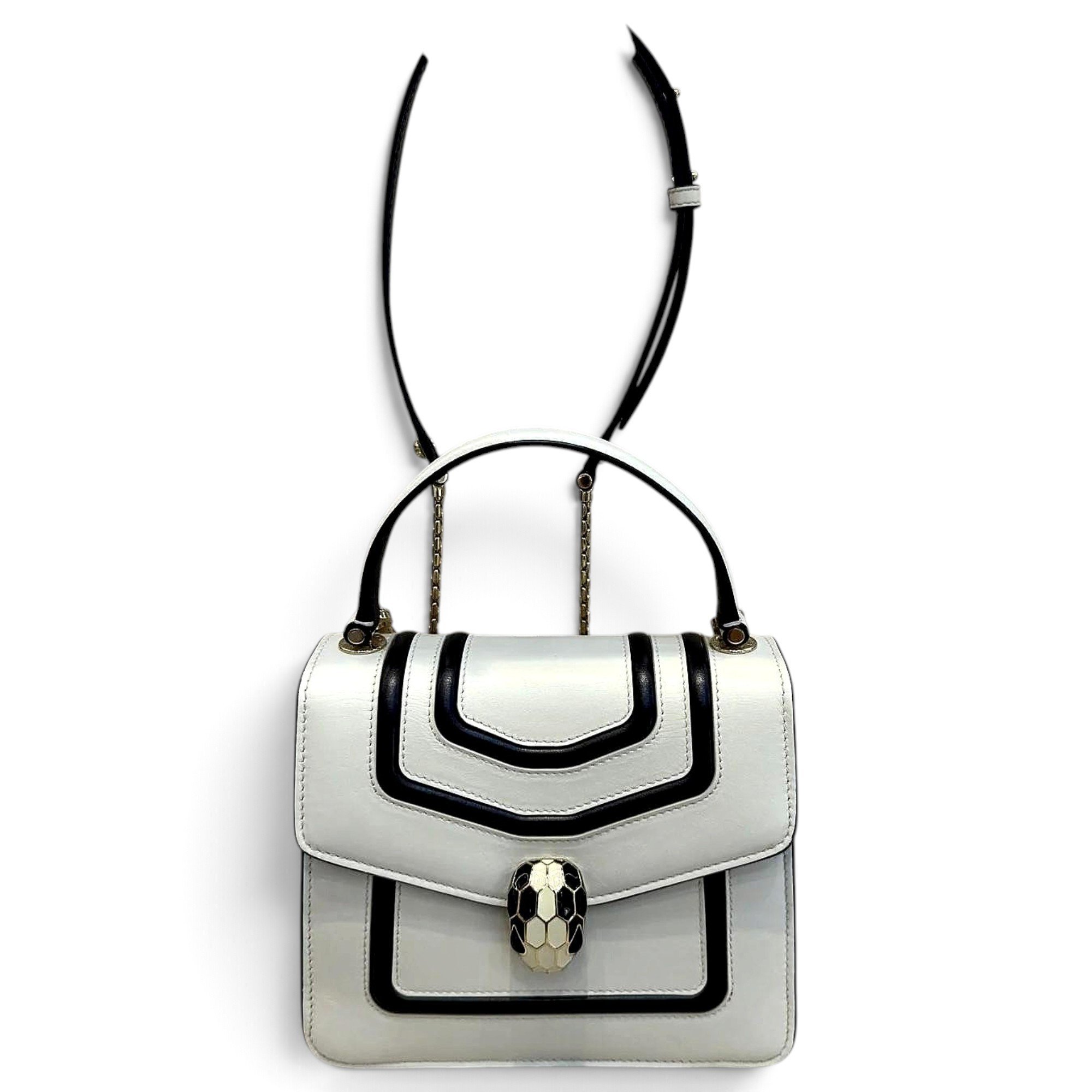 Serpenti leather handbag
