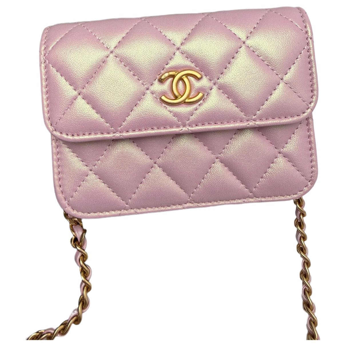 Trendy CC leather crossbody bag