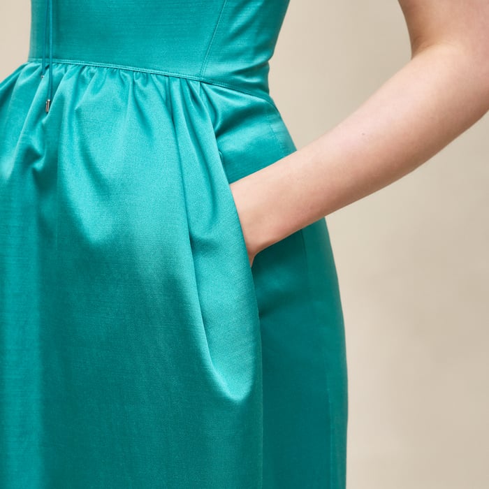 Vert Impérial Dress With Shoulder Straps