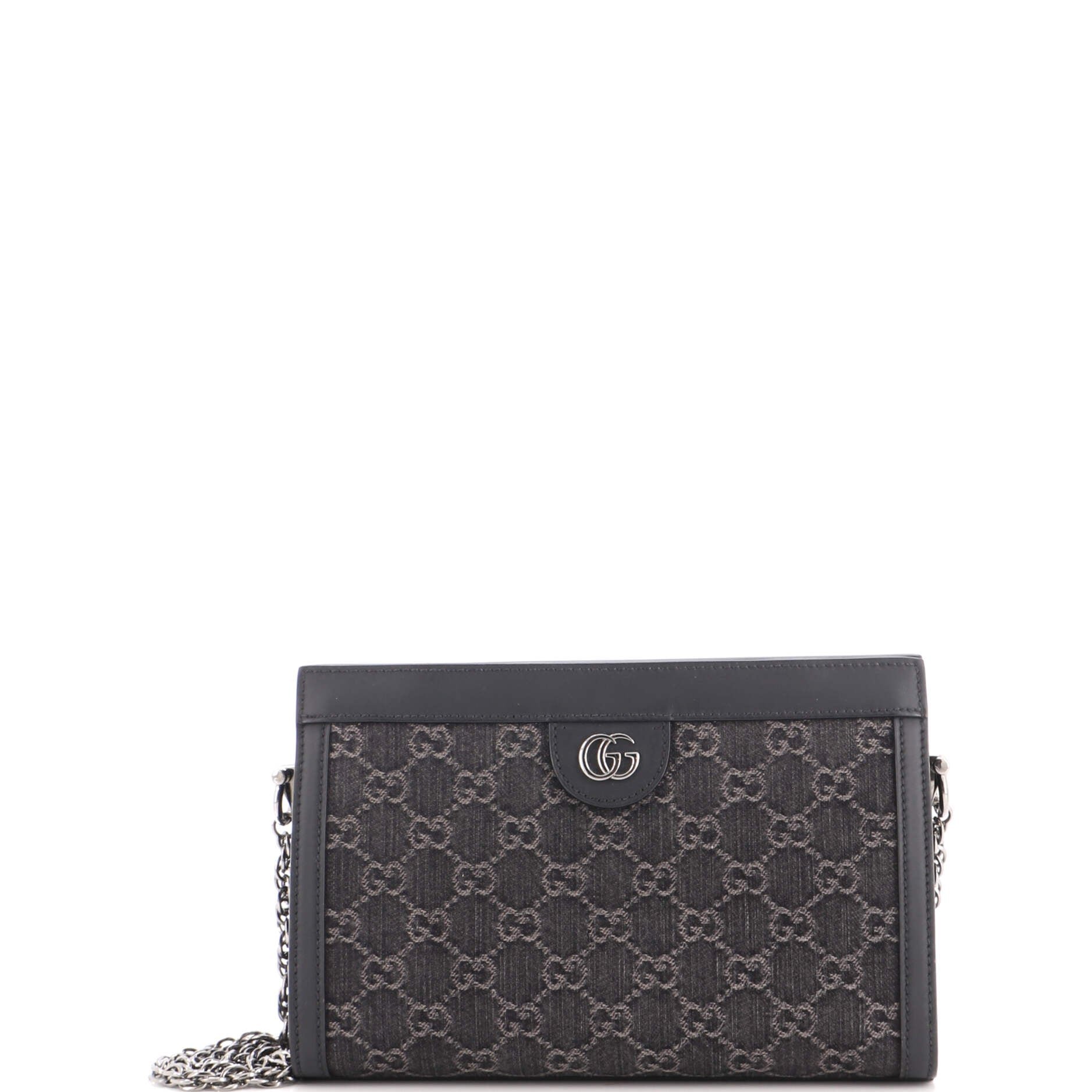Ophidia Chain Shoulder Bag GG Denim Small