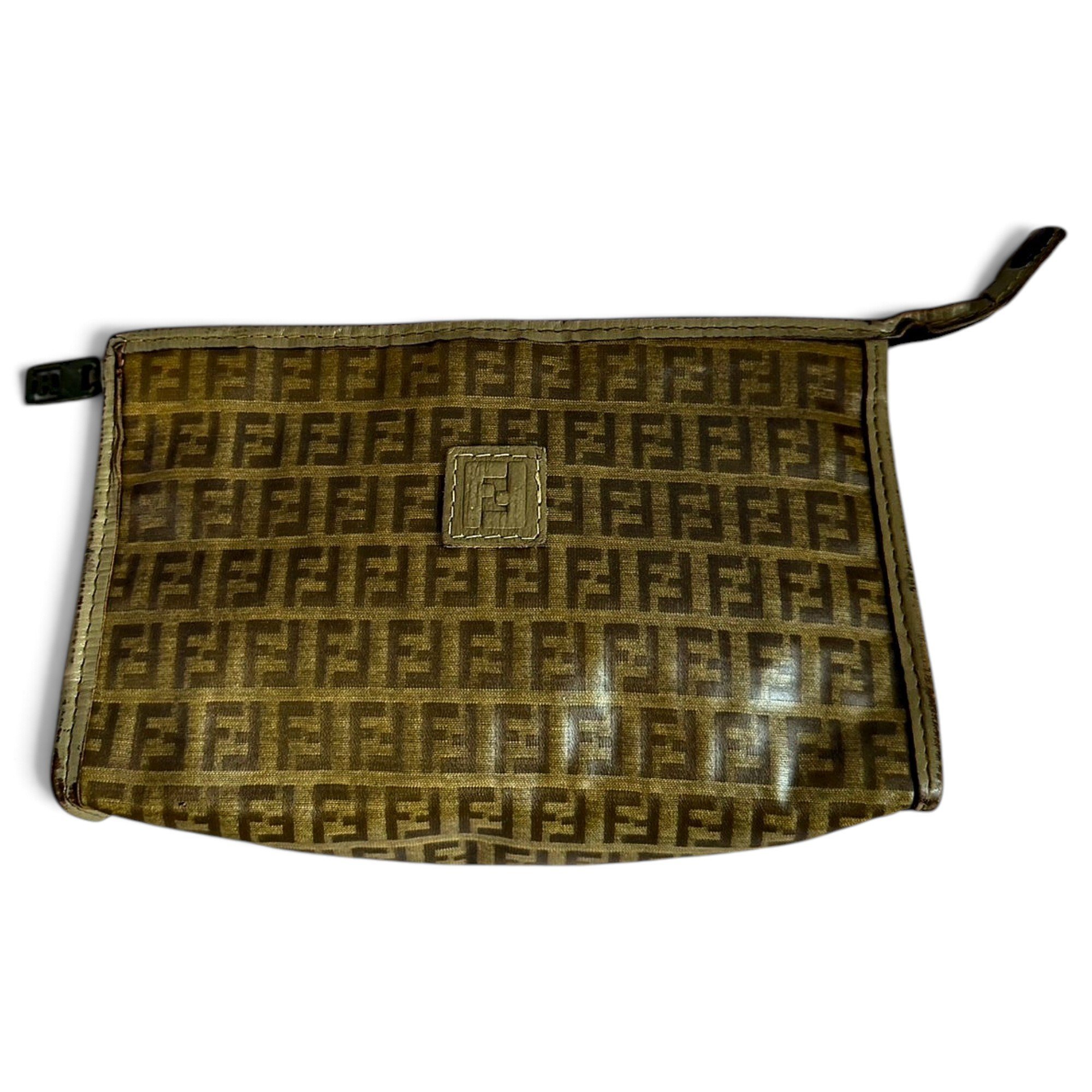 Double F leather clutch bag